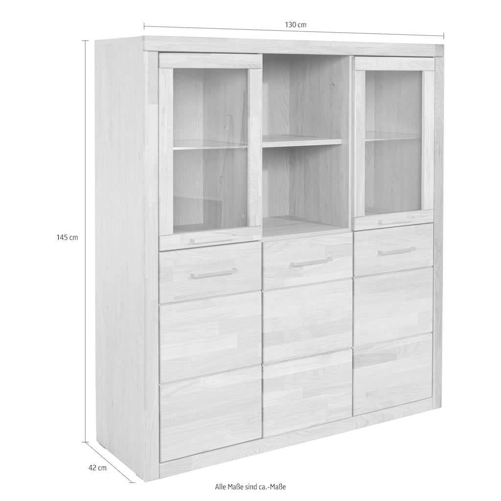 Woltra Highboard »Trondheim«, Breite 130 cm