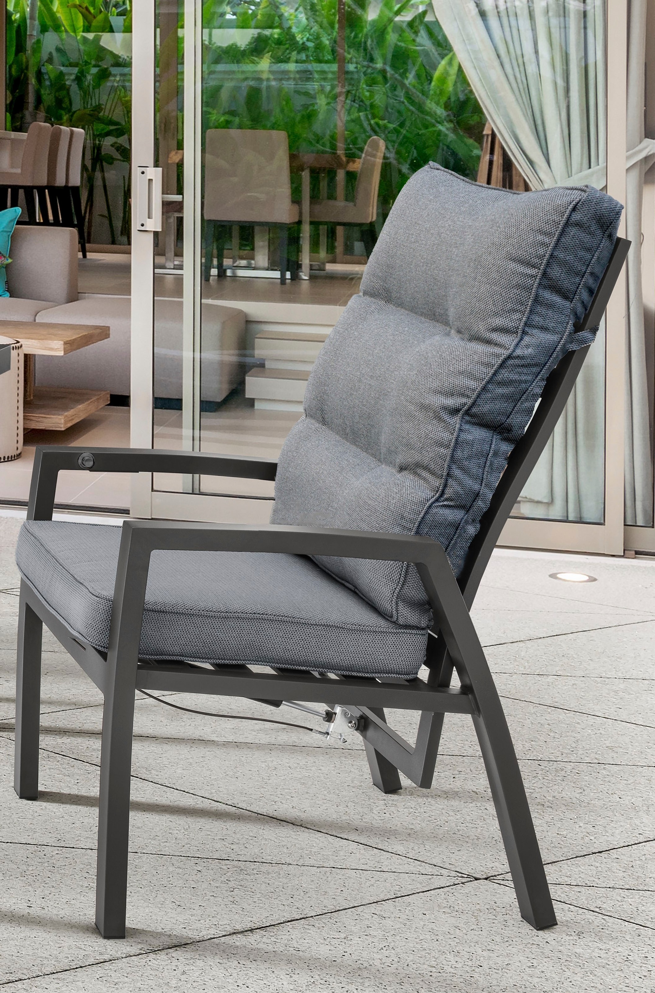 Destiny Garten-Essgruppe »GARDA IMOLA« 9 Stk. tlg. 4 Hochlehner inkl. Auflagen, 1 Ausziehtisch 165/215x100 cm