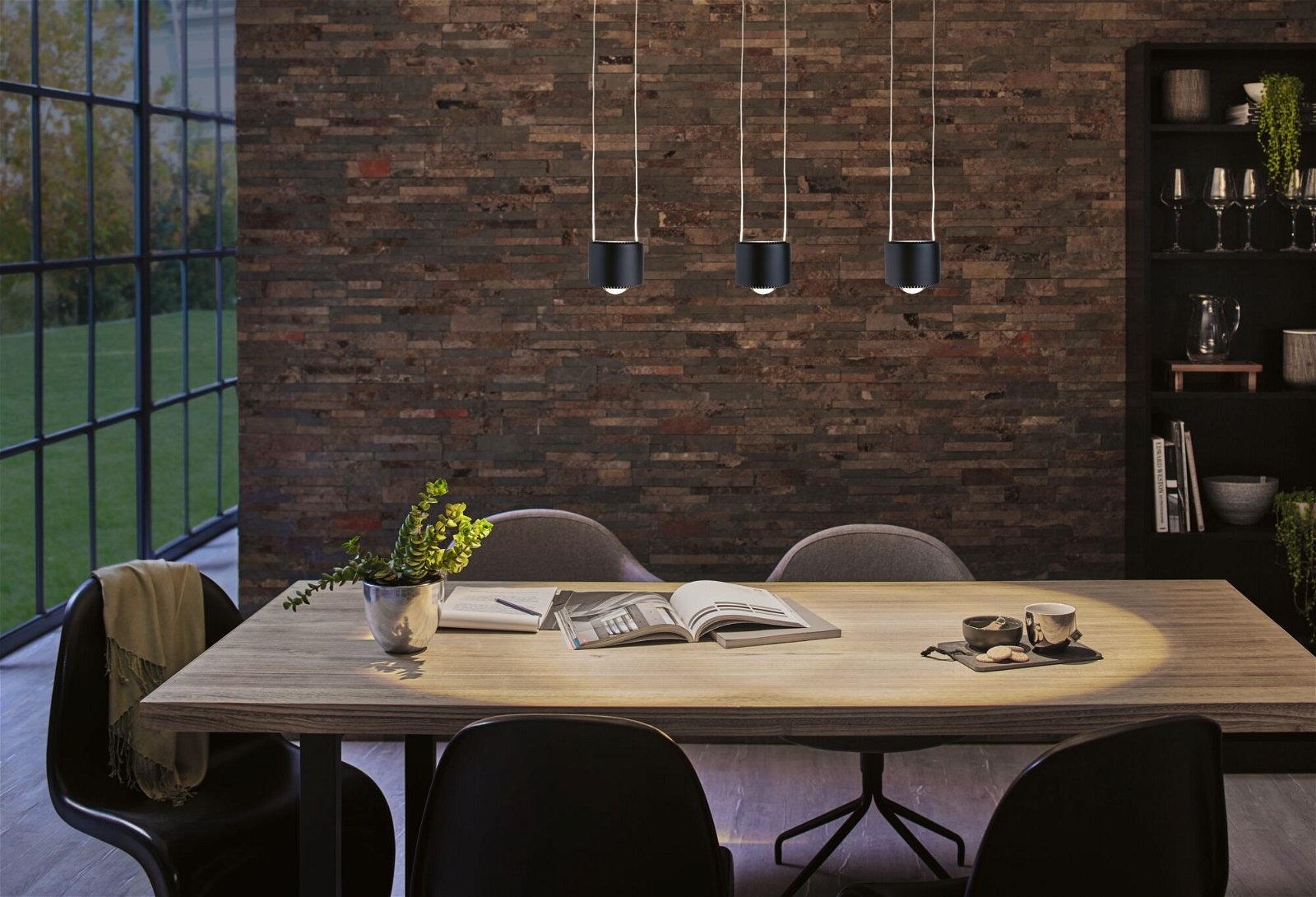 Paulmann Schienensystem-Leuchten »URail Pendel Aldan 8,5 / 1x4,5W 4000K 230V Schwarz matt, Schwarz« 1 Stk. tlg. 930lm / 530lm, dimmbar