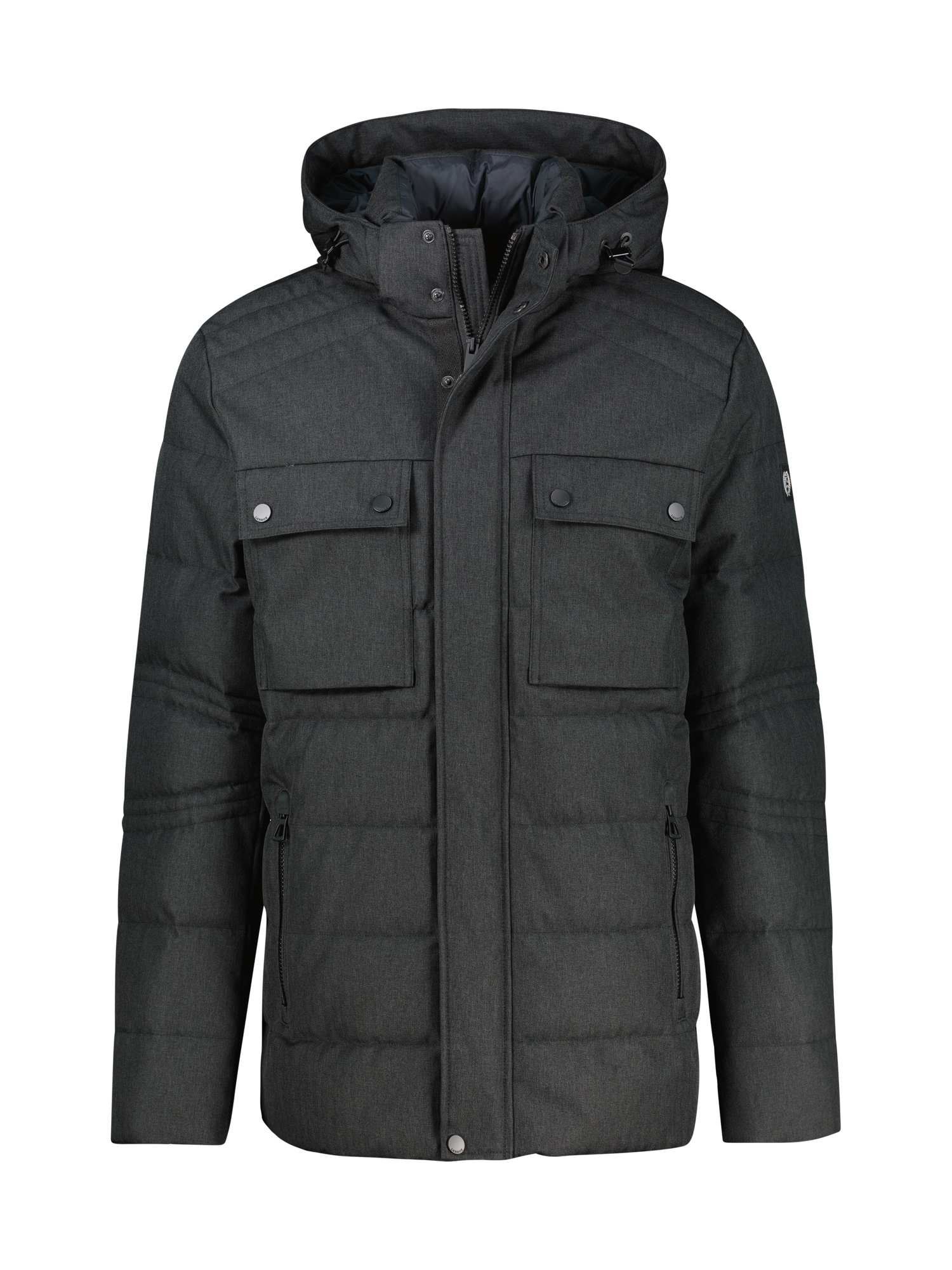 LERROS Outdoorjacke »Herren Fieldjacket in Woll-Optik« mit Kapuze