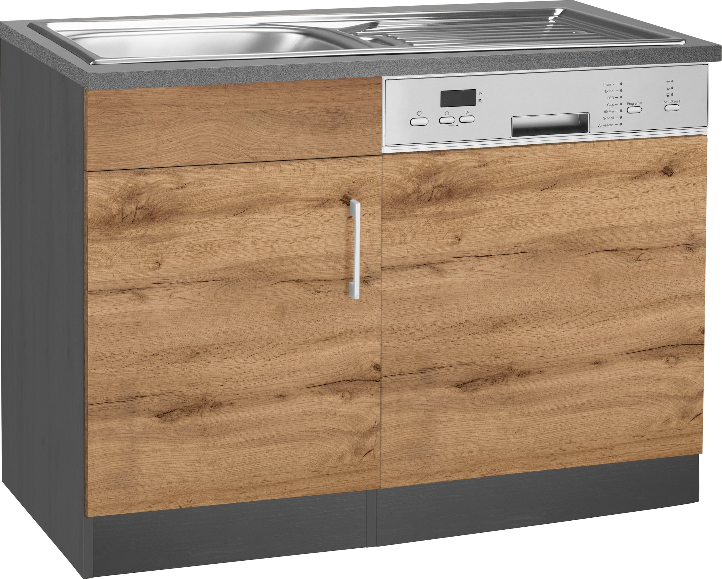 KOCHSTATION Spülenschrank "KS-Colmar" 110 cm, Front und Sockelblende für teilintegrierten Geschirrspüler
