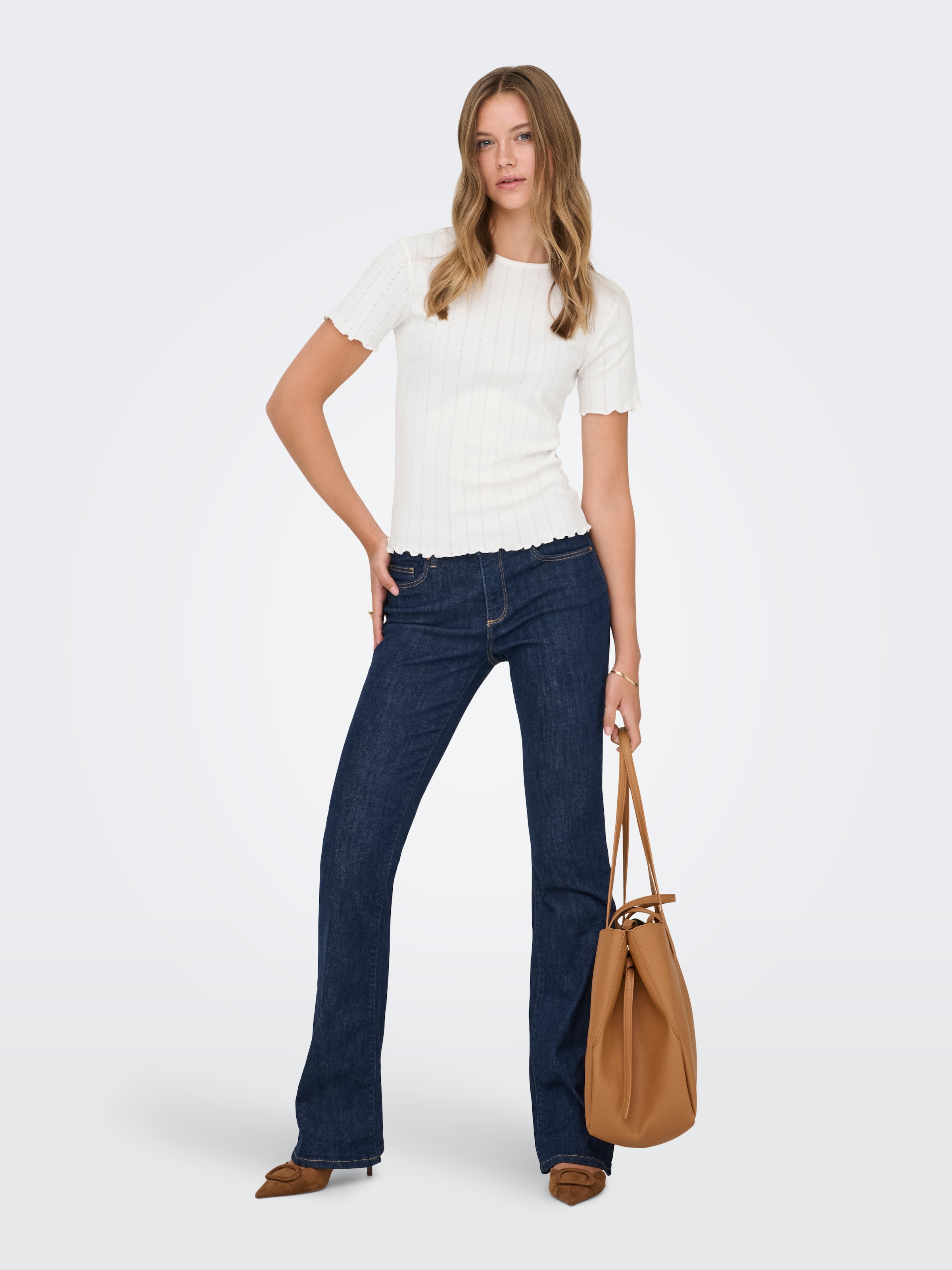 ONLY Kurzarmshirt »ONLTENNA O-NECK S/S TOP JRS NOOS«