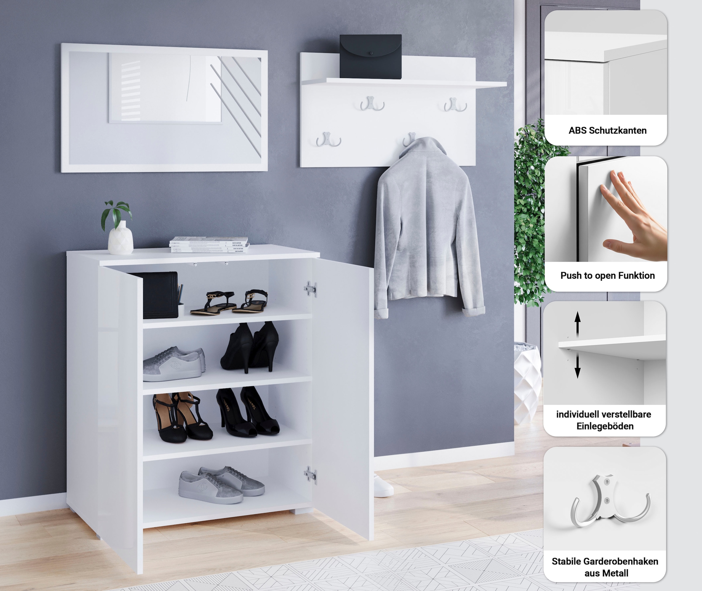 OTTO home Garderoben-Set »PARIS/ TOKYO« Komplett-Set, 3 Stk. tlg.