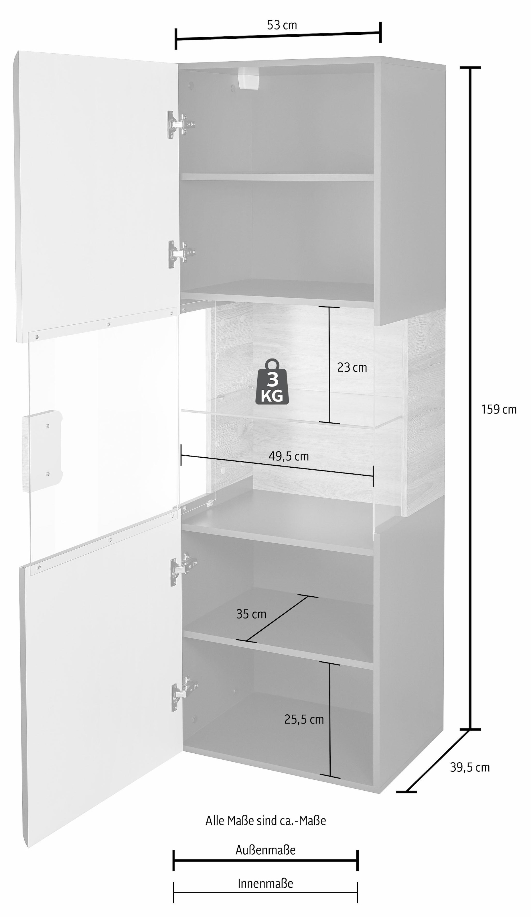 Helvetia Vitrine »Toledo«, Höhe 159 cm auf Raten bestellen