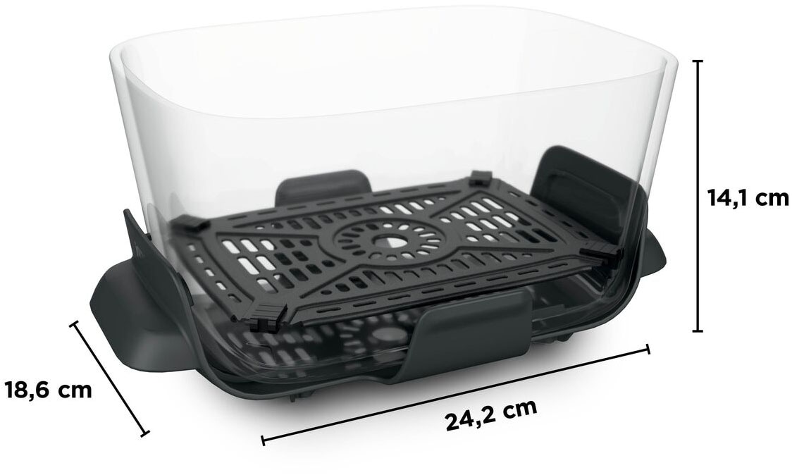 NINJA Heißluftfritteuse »DD102EUIV2 Ninja CRISPi DualZone Glas-Air-Fryer mit 8 Funktionen« 2860 W