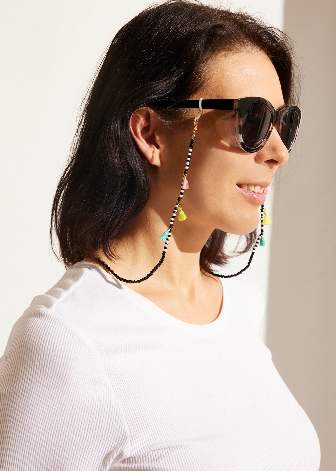 LASCANA Brillenkette »Brillenband mit kleinen Tasseln im 2er Set«, (2 St.), Perfekt zu Brille oder Sonnenbrille oder als Maskenkette