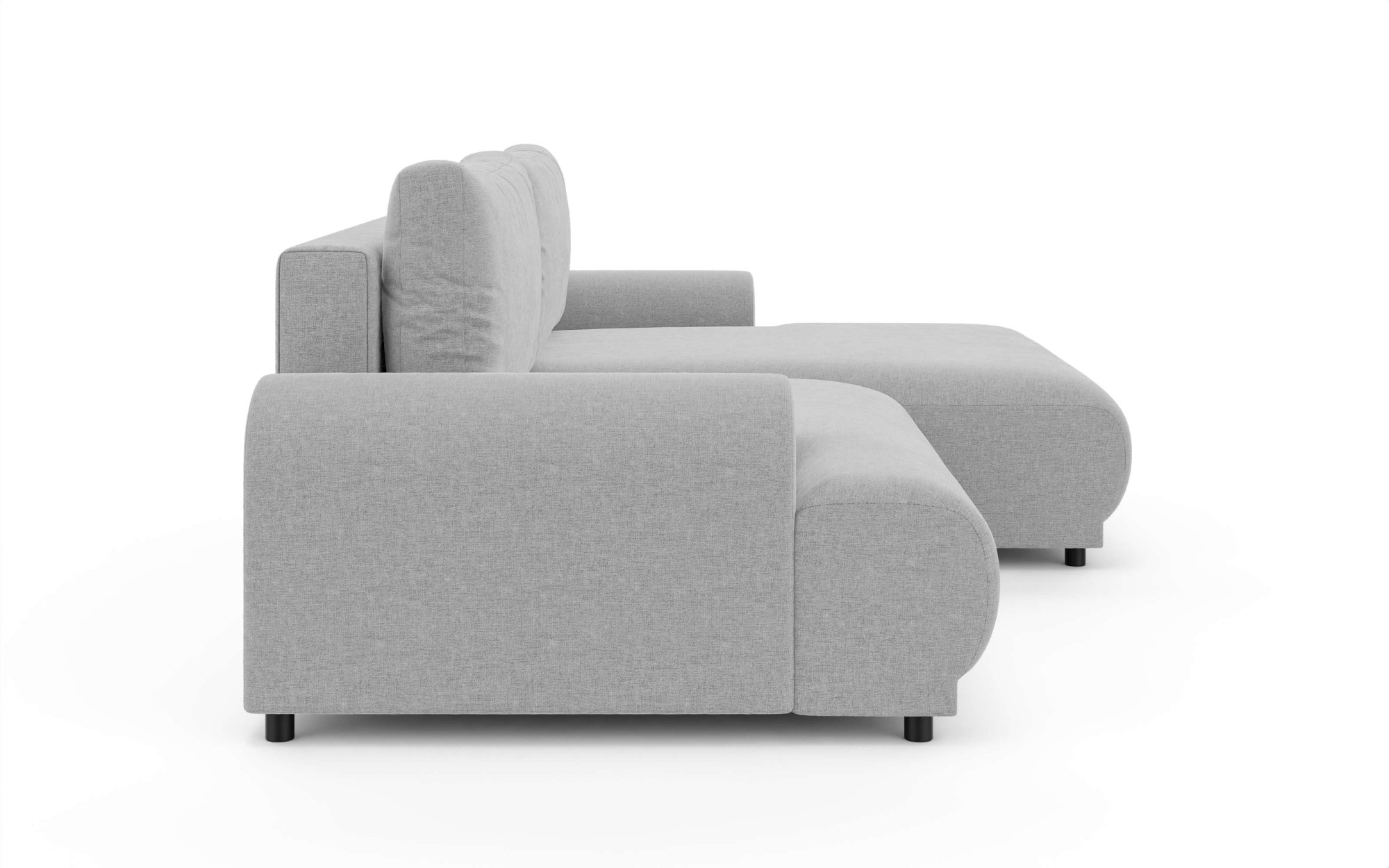 INOSIGN Ecksofa »Marsby, mit Bettfunktion und Bettkasten, Maße: B/H/T 242/65/145 cm«, L-Form mit Wellenunterfederung, Recamiere links oder rechts bestellbar