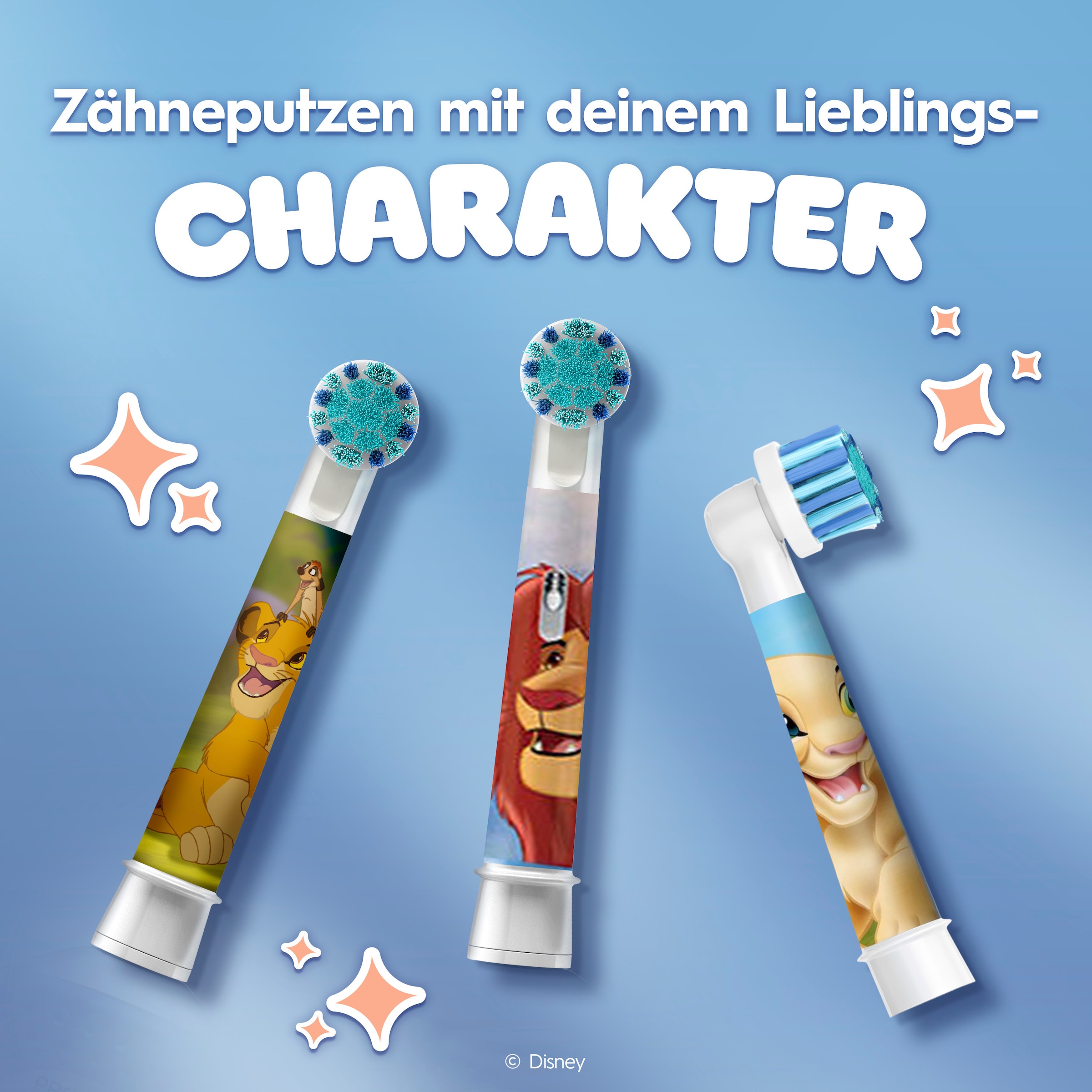 Oral-B Aufsteckbürsten »Pro Kids 3+ König der Löwen« Extra weiche Borsten, ab 3 Jahren