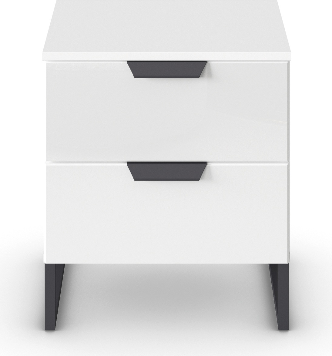 rauch Nachtkommode »Modern by Aditio«, mit Glasfront und Kufenfuß, 2 Schubladen mit Softclose-Funktion