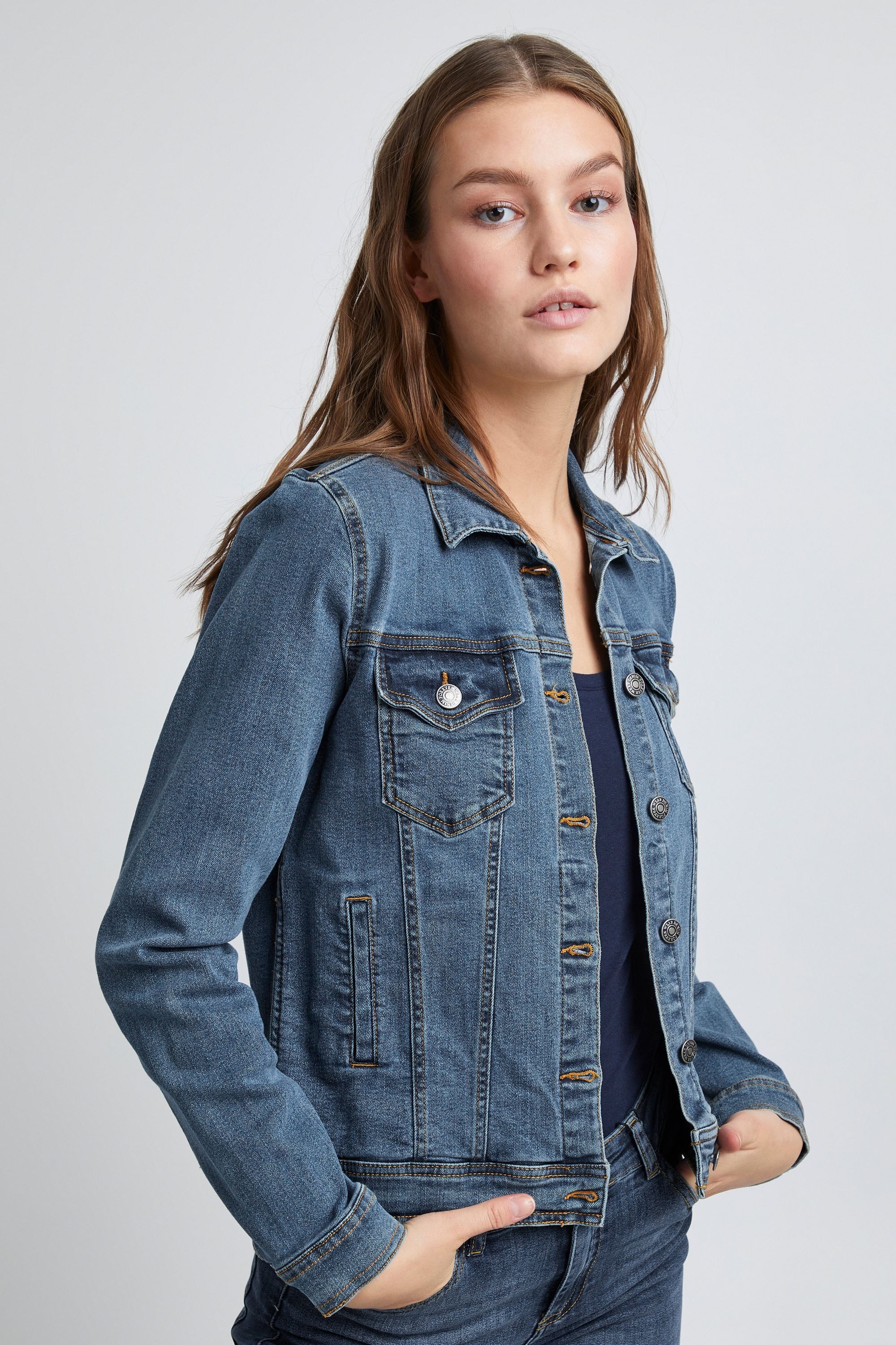 b.young Jeansjacke »Jeansjacke BYPully«, ohne Kapuze