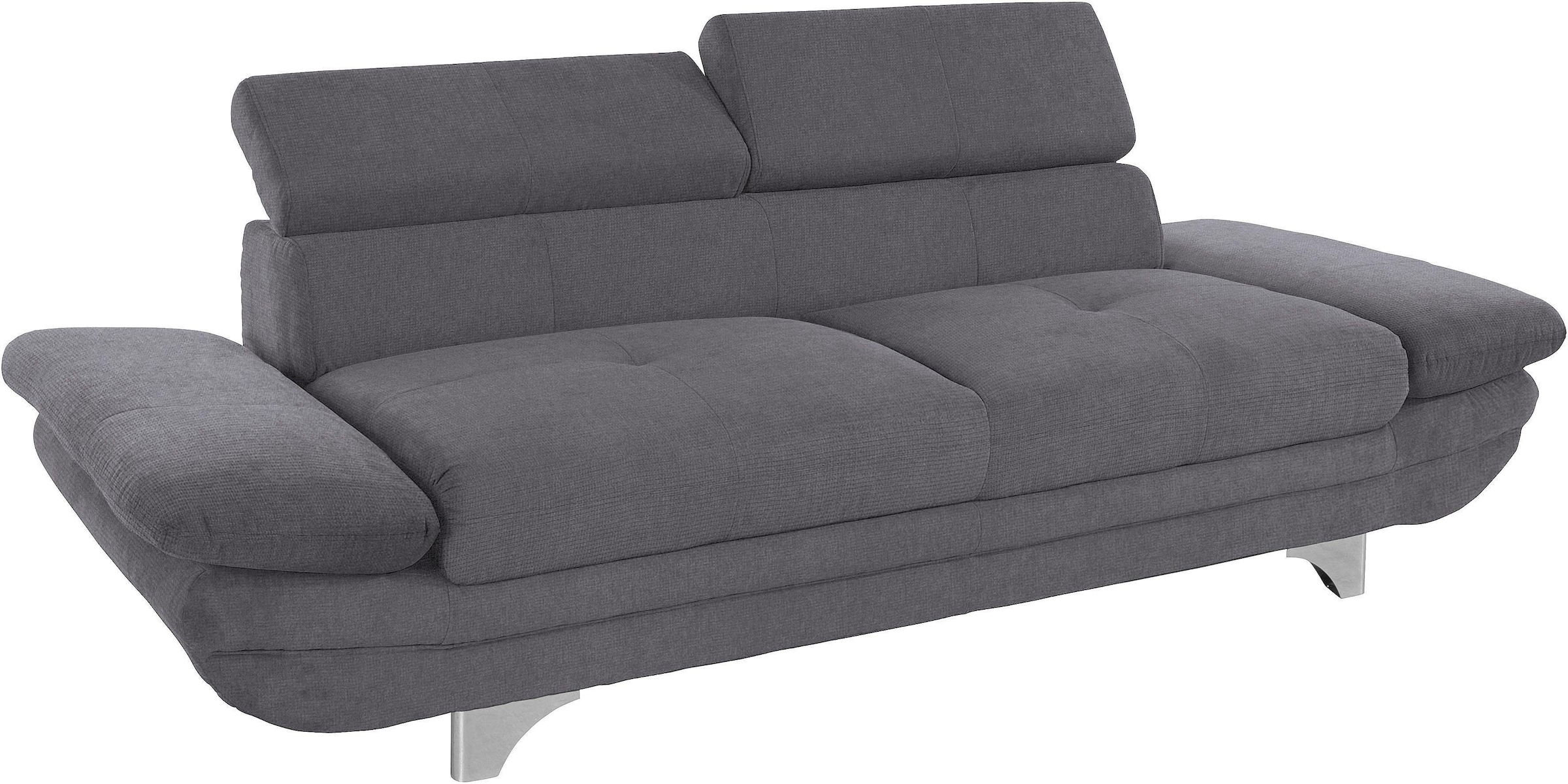 COTTA Polstergarnitur »Enterprise«, (Set), Set: bestehend aus 2,5-Sitzer und Hocker, Kopf- und Armteilverstellung