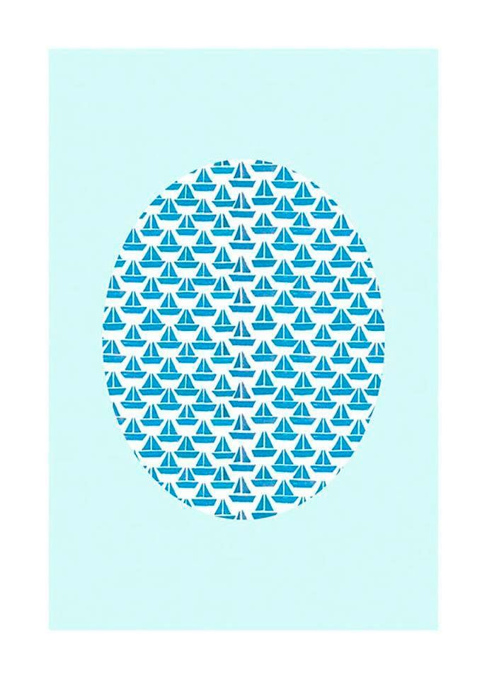 Komar Poster »Shelly Schlafzimmer, Garantie 3 XXL mit Kinderzimmer, | Jahren Formen-Kunst, St.), (1 Aqua«, Wohnzimmer Patterns kaufen online