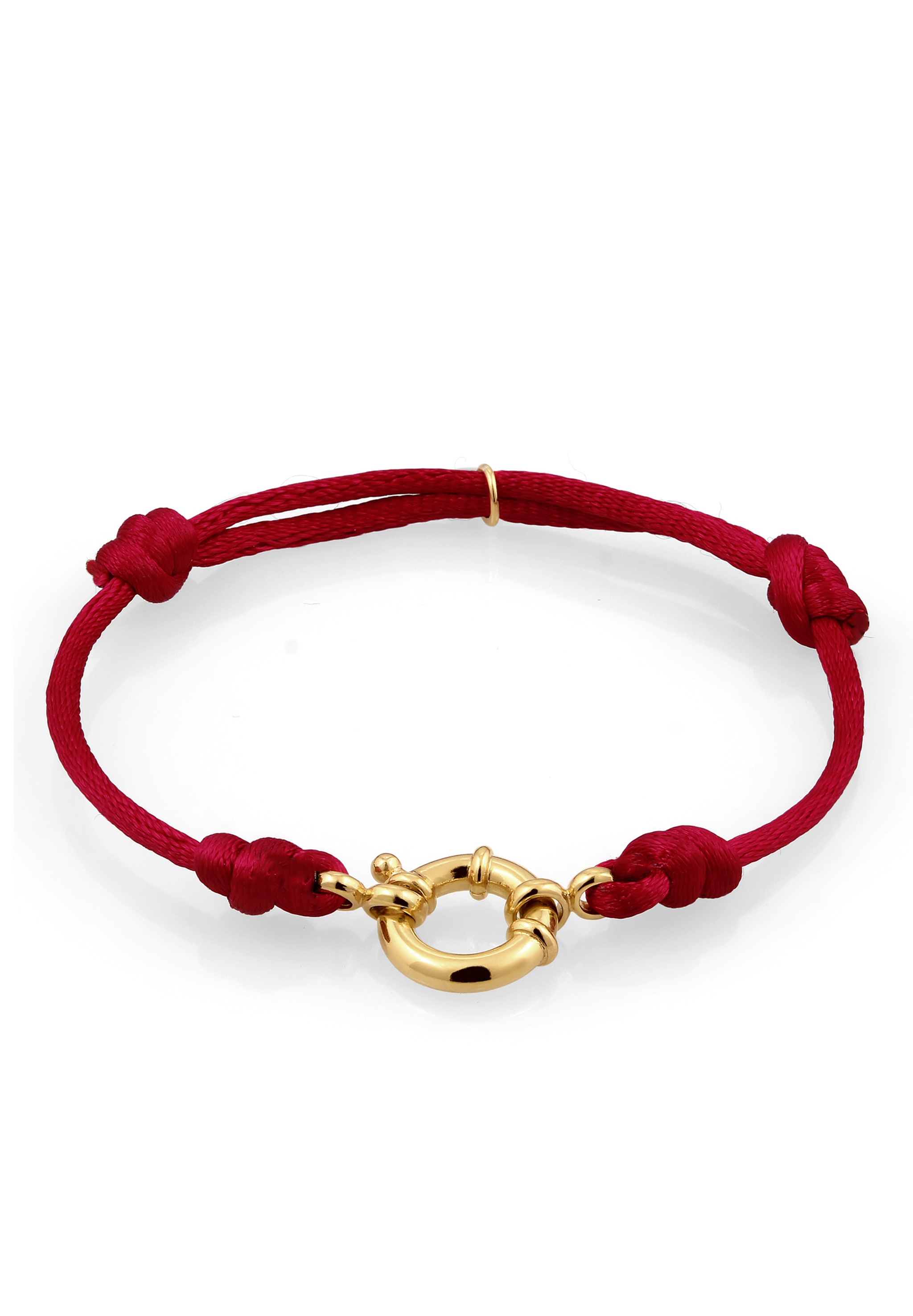 Elli Premium Armkette »Armband Satin Federring 925 Sterling Silber vergoldet«