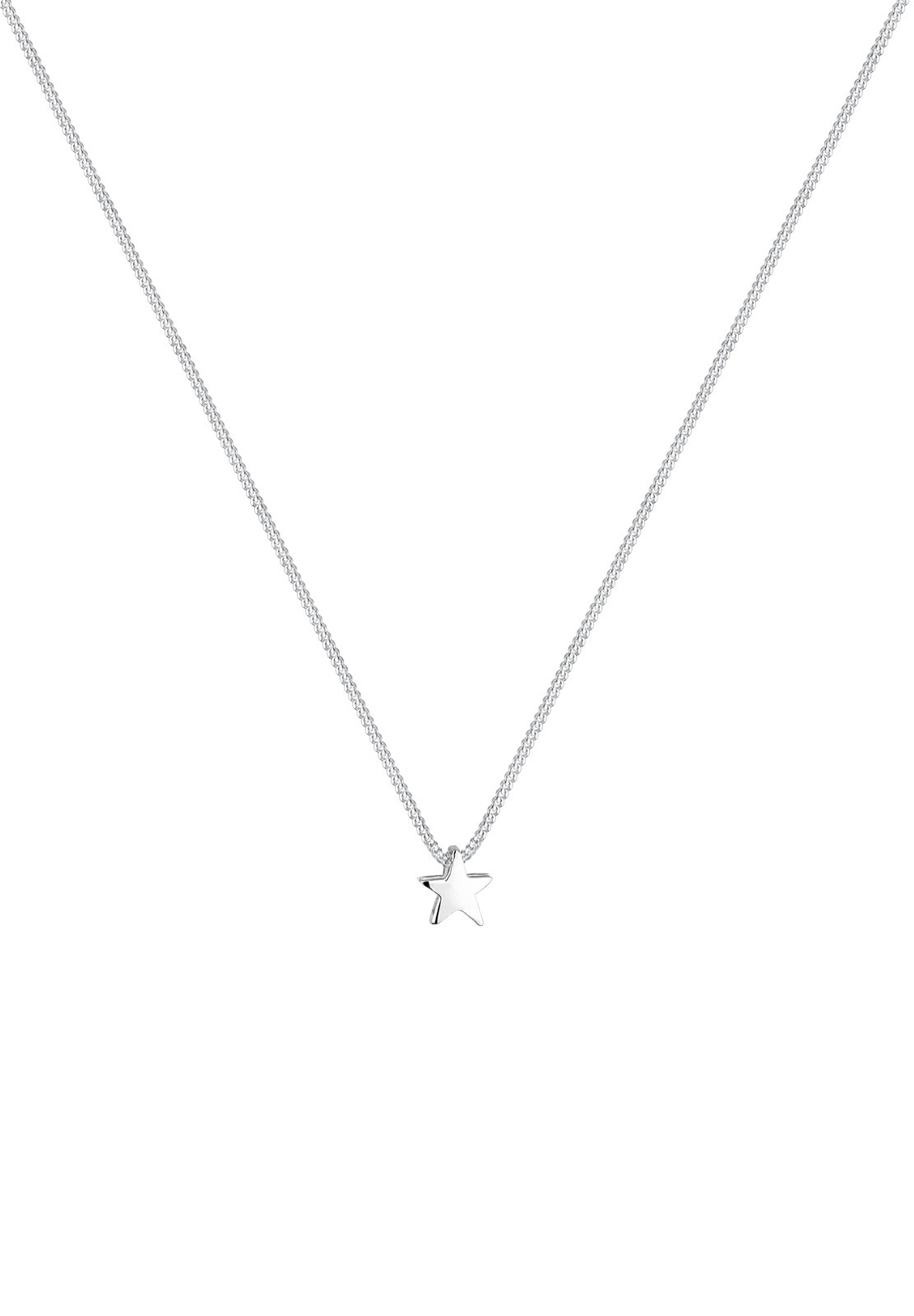 Elli Kette mit Anhänger »Halskette Stern Schlicht Basic 925 Silber«
