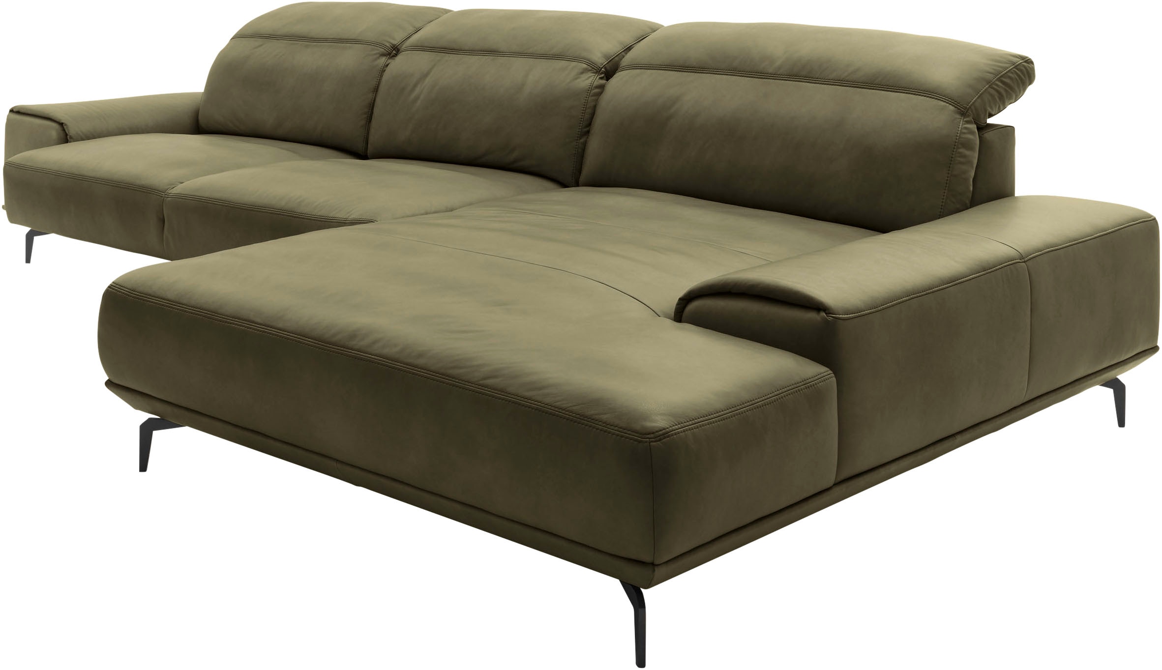 Musterring Wohnlandschaft »MR 2490«, Fuß Schwarz, Sitzhöhe 46cm, wahlweise mit Funktionen, Maße 342x207 cm