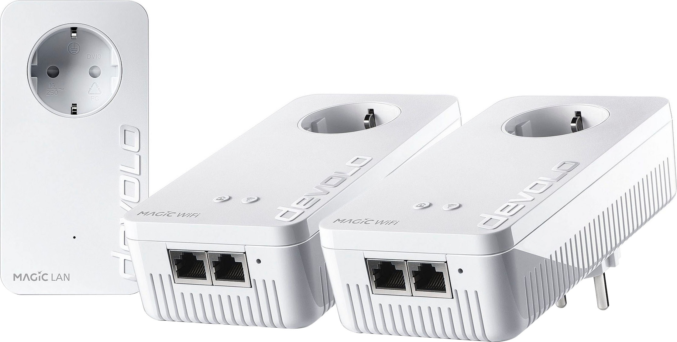 DEVOLO WLAN-Router »Magic 1 (1200Mbit, XXL Kit Multiroom LAN, 5x UNIVERSAL | Jahre ➥ Garantie 3 WiFi Mesh)« ac
