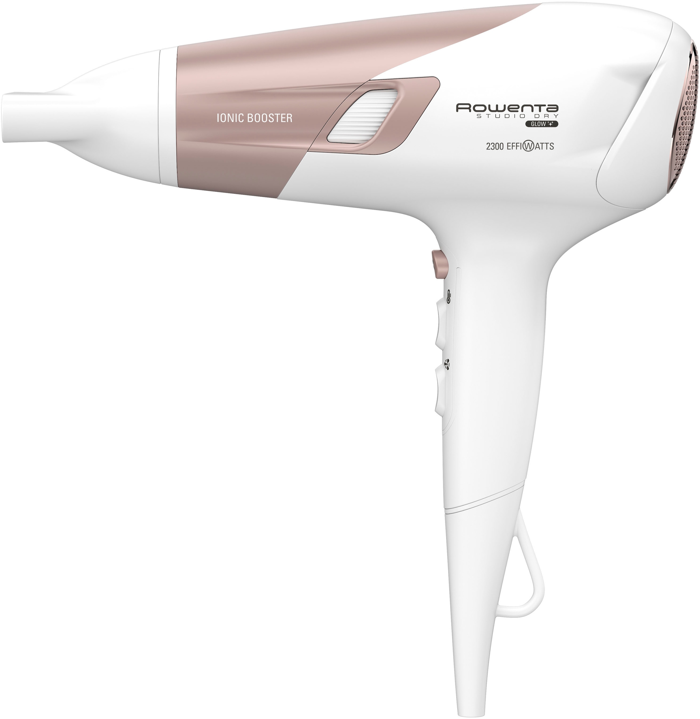 Rowenta Haartrockner »Studio Dry Glow Haartrockner, 2100 W, Föhn mit Diffusor für Locken,«, 2100 W, 2 Aufsätze, 3 Temperatur- und 2 Geschwindigkeitsstufen, Kaltlufttaste, CV5830