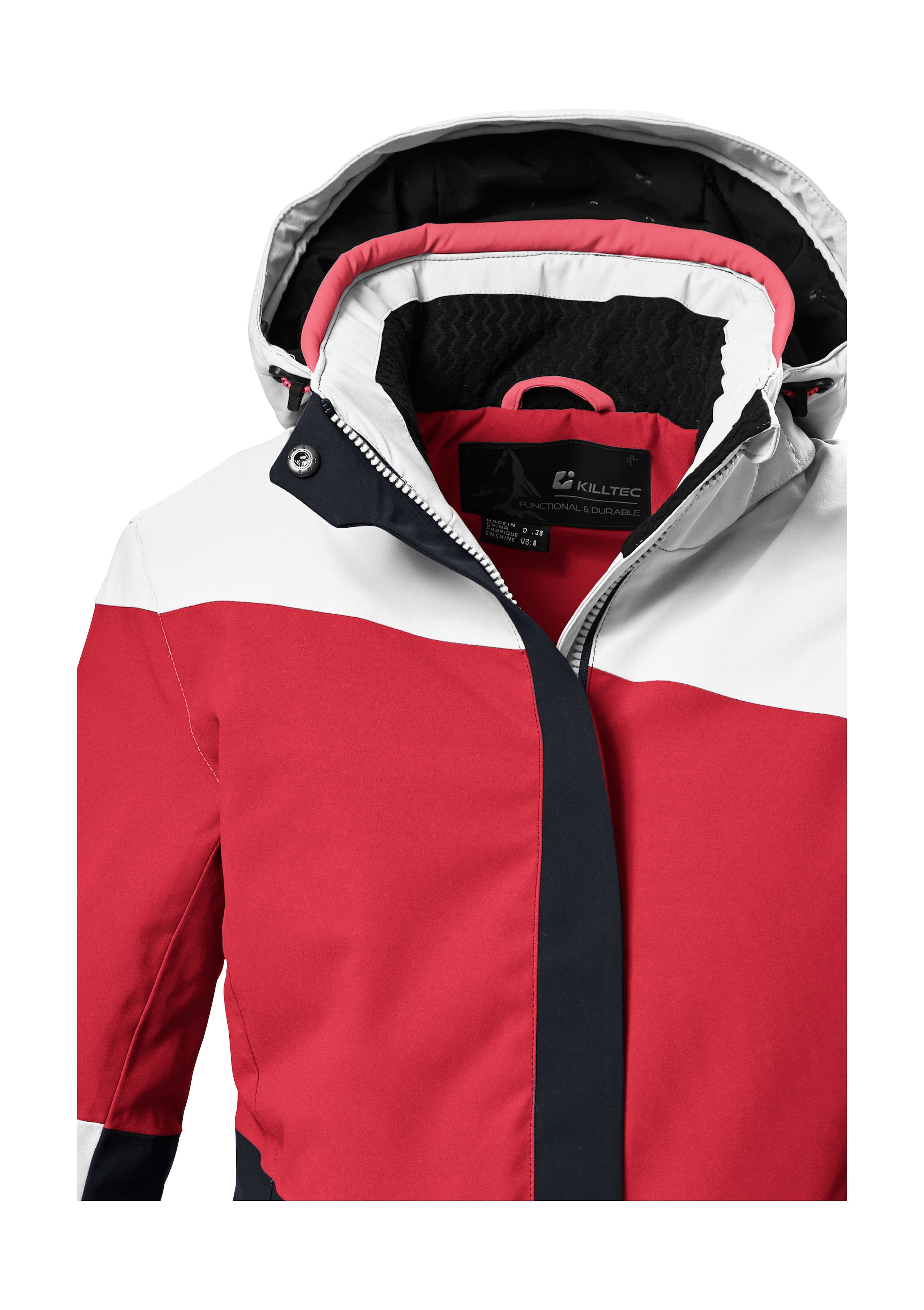 Killtec Skijacke »KSW 67 WMN SKI JCKT«, Damen Skijacke: wasserdicht, atmungsaktiv, abnehmbare Kapuze