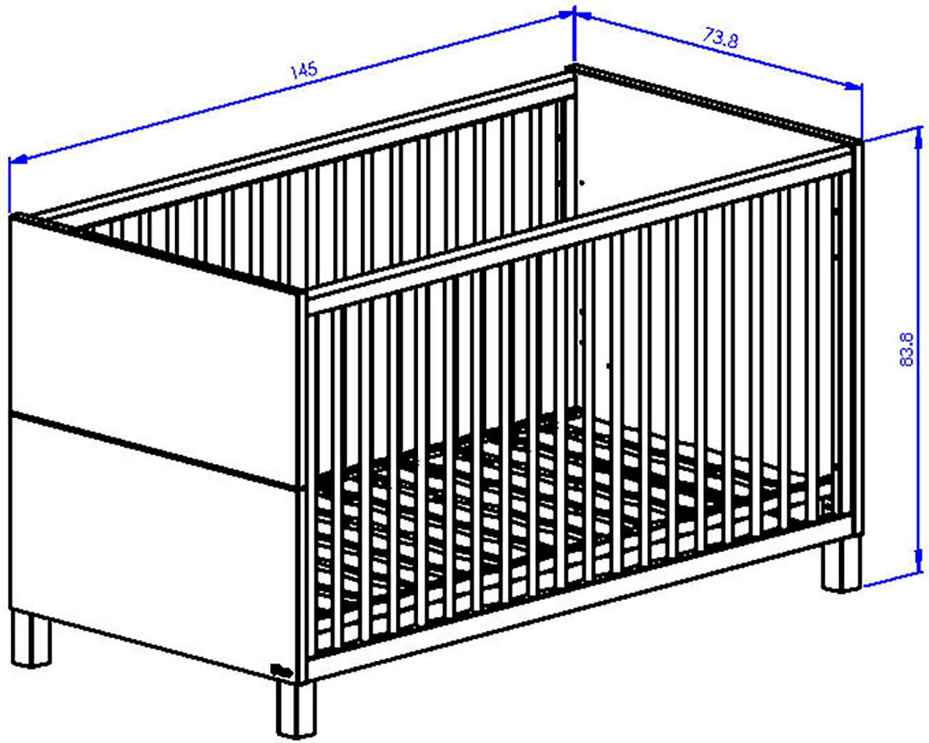 Gami Babyzimmer-Komplettset »Achille Set N°2« 4 Stk. tlg. Praktisches und funktionales Babyzimmer