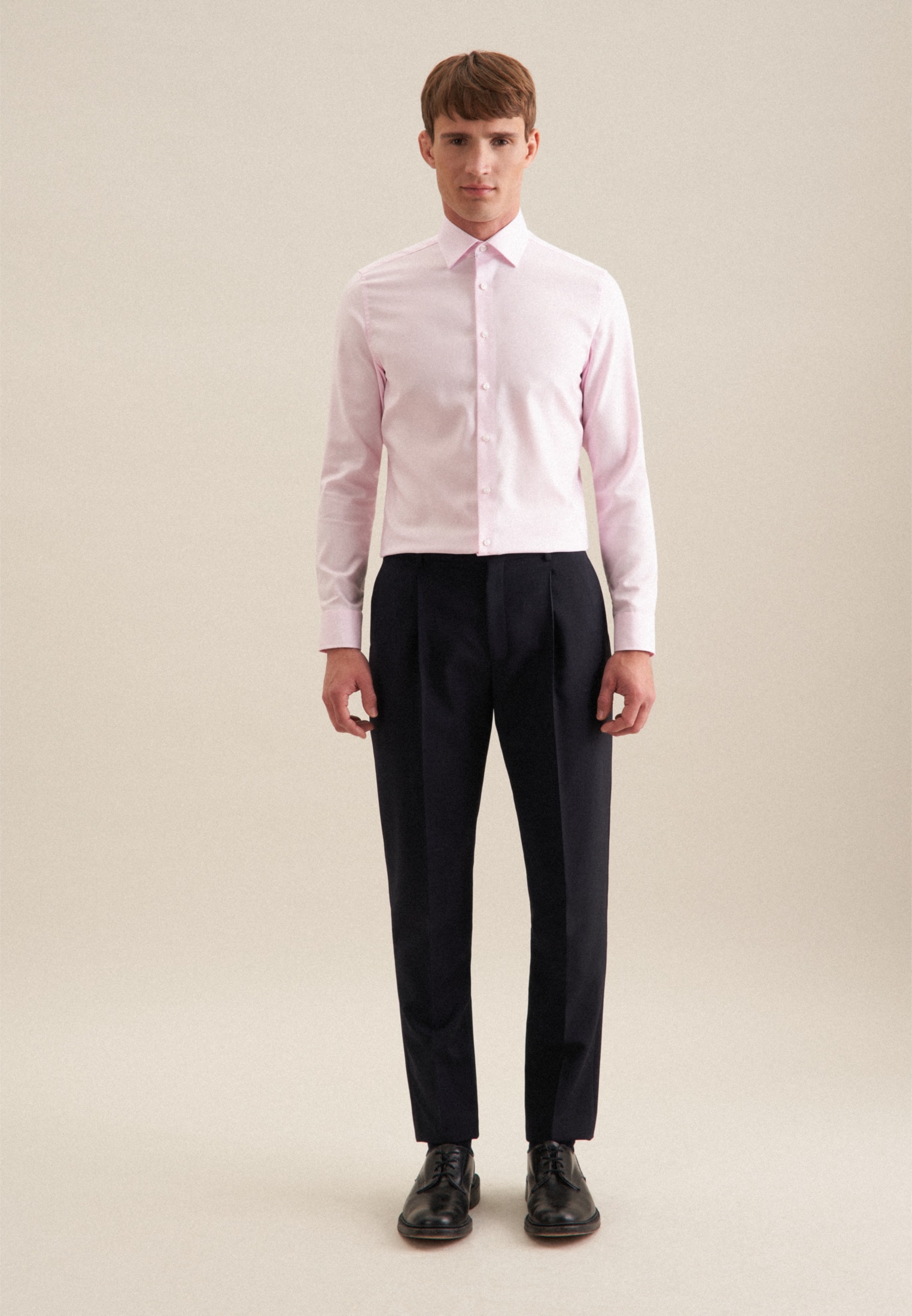 seidensticker Businesshemd »Schwarze Rose« Slim 1/1 Kentkragen Struktur