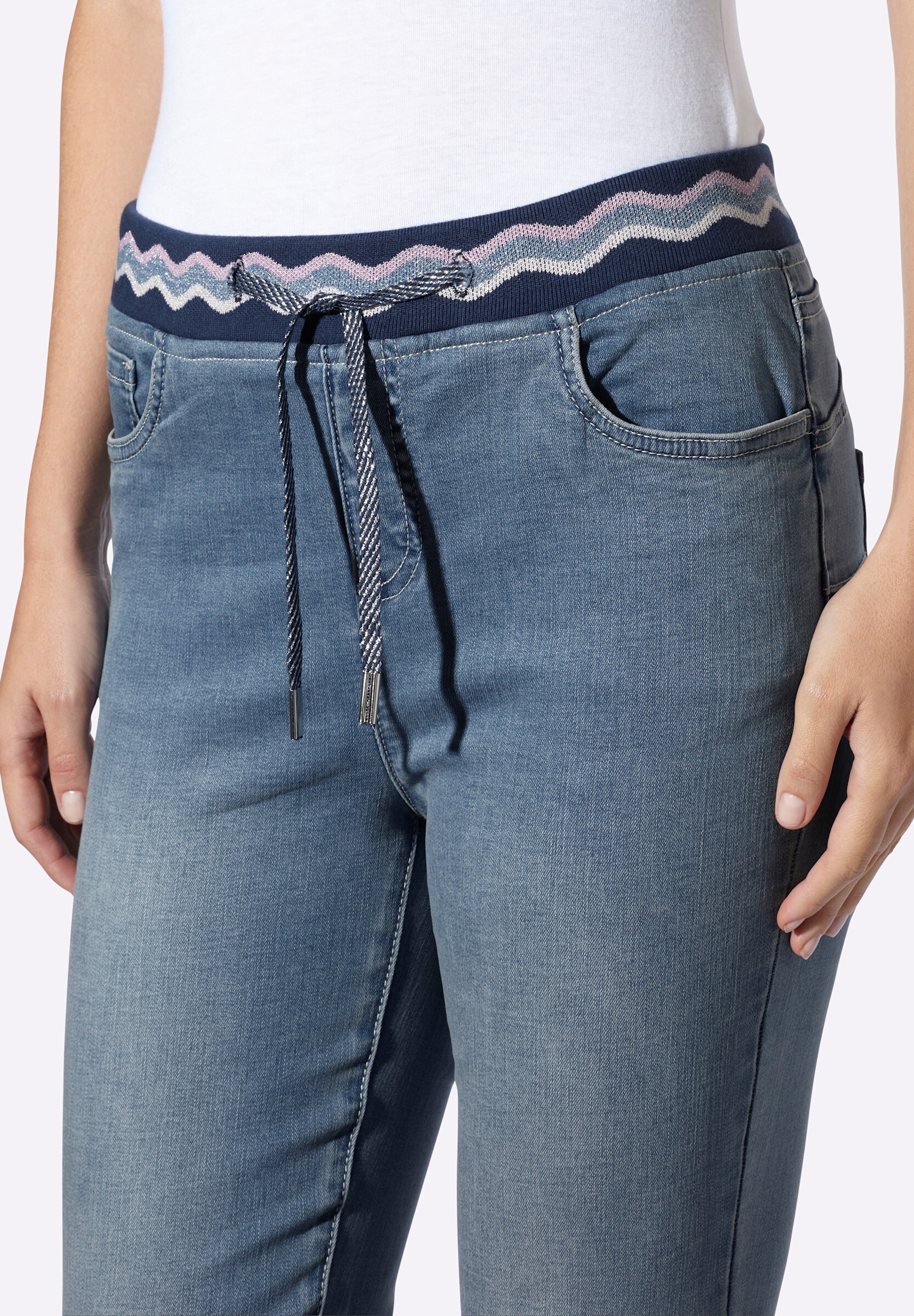 heine 5-Pocket-Jeans »Capri-Jeans Push-up-Jeans zum Reinschlüpfen«
