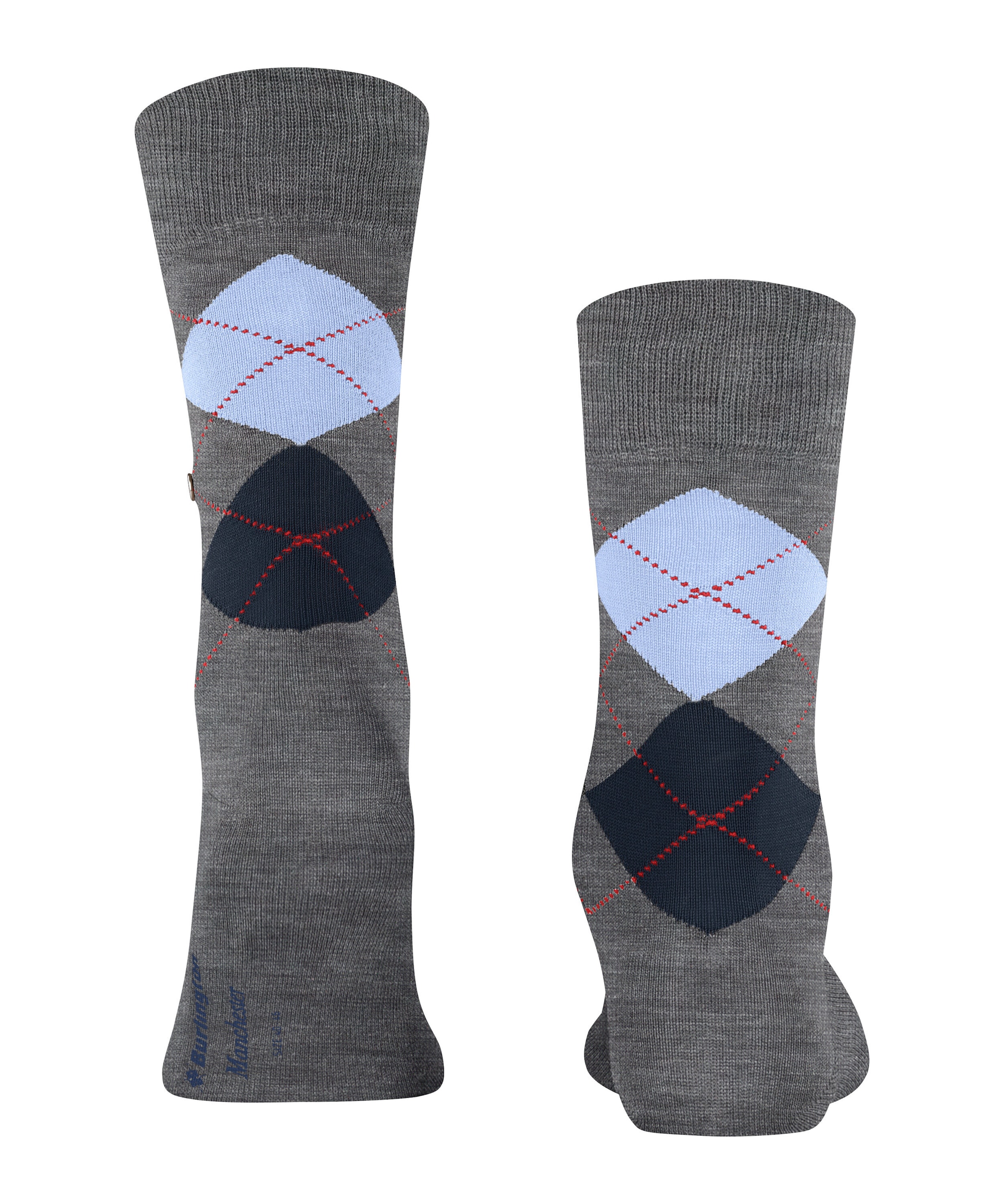 Burlington Socken »Manchester« Einheitsgröße 40-46, Argyle-Muster, Burlington-Clip