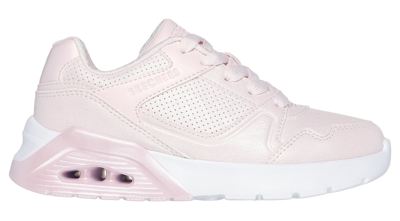 Skechers Sneaker »UNO LITE 2.0«, Schnürschuh mit farbl. Keilsohle, Größenschablone zum Download
