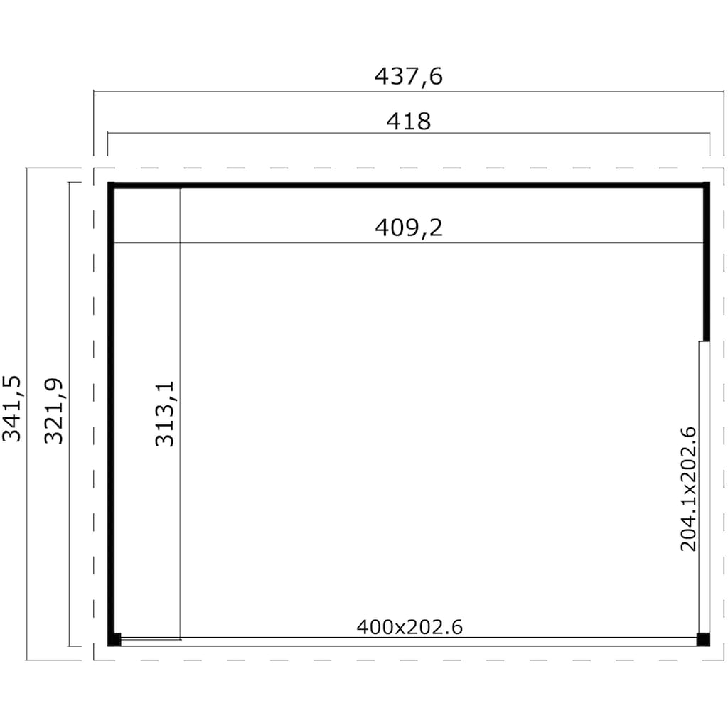 LASITA MAJA Gartenhaus »DOMEO 4 CARBONGRAU/ANTHRAZIT«, (Set)