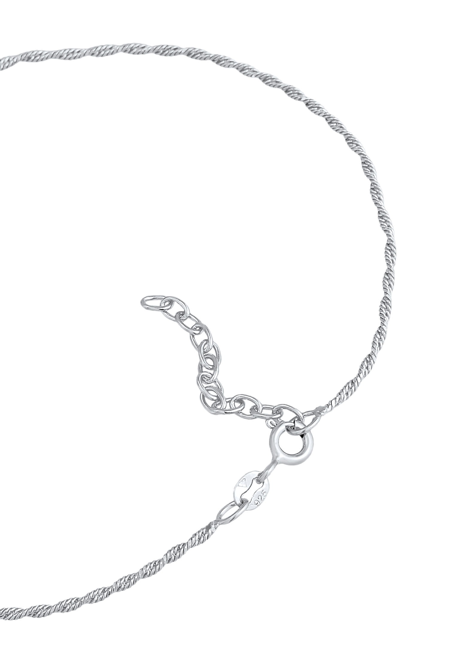 Elli Fußkette »Fußschmuck Kordelkette Gedreht Basic Zeitlos 925 Silber«