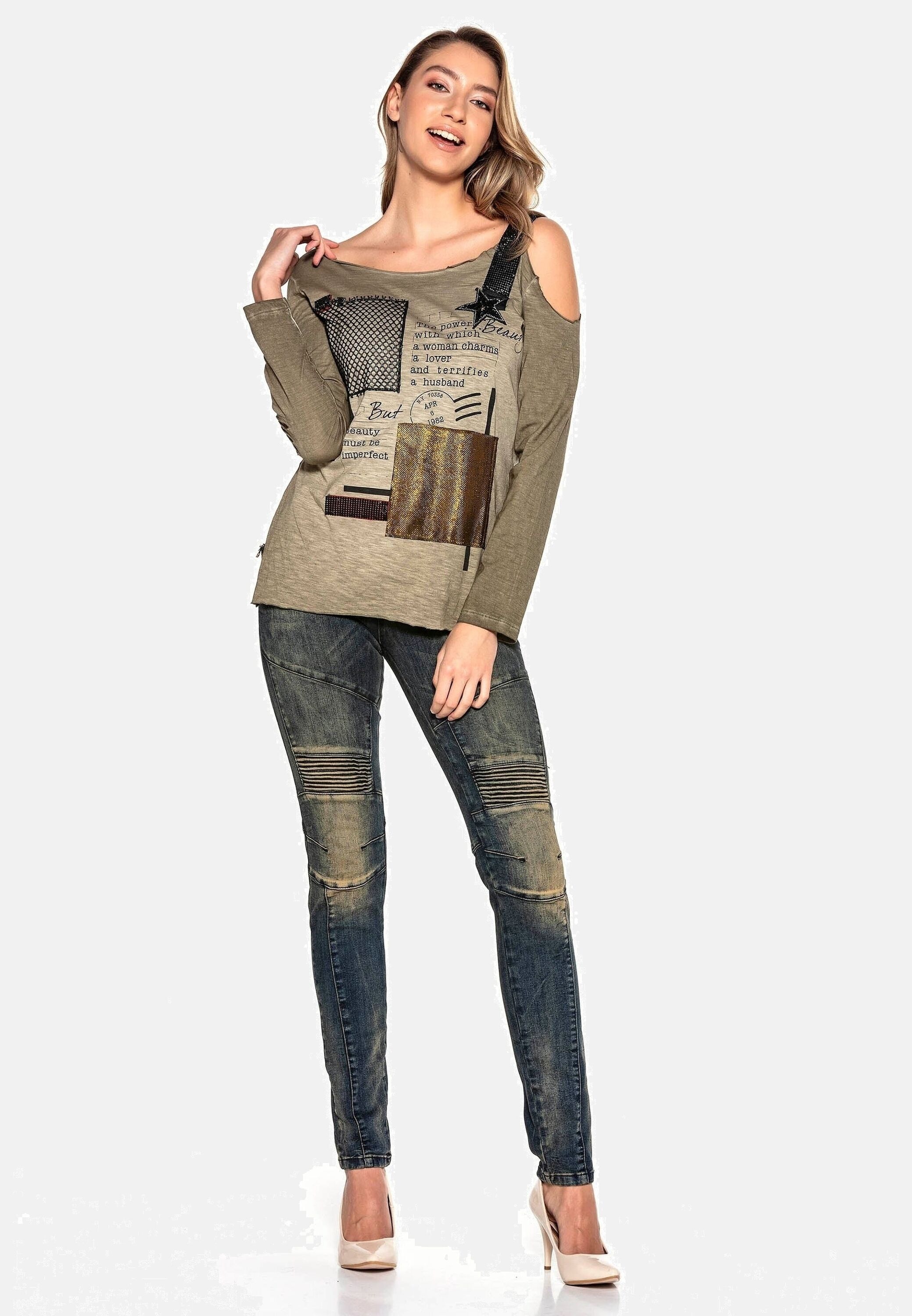 Cipo & Baxx Slim-fit-Jeans »Cipo & Baxx Jeans« mit Doppel-Bund, WD362