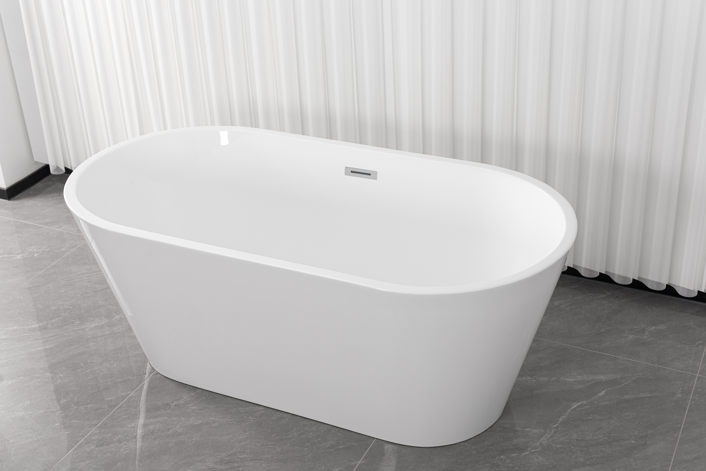 Sanotechnik Badewanne »YORK« Höhe 58 cm Vorrichtung für Ablaufschlauch | Überlauf 170x75x58cm, aus Acryl