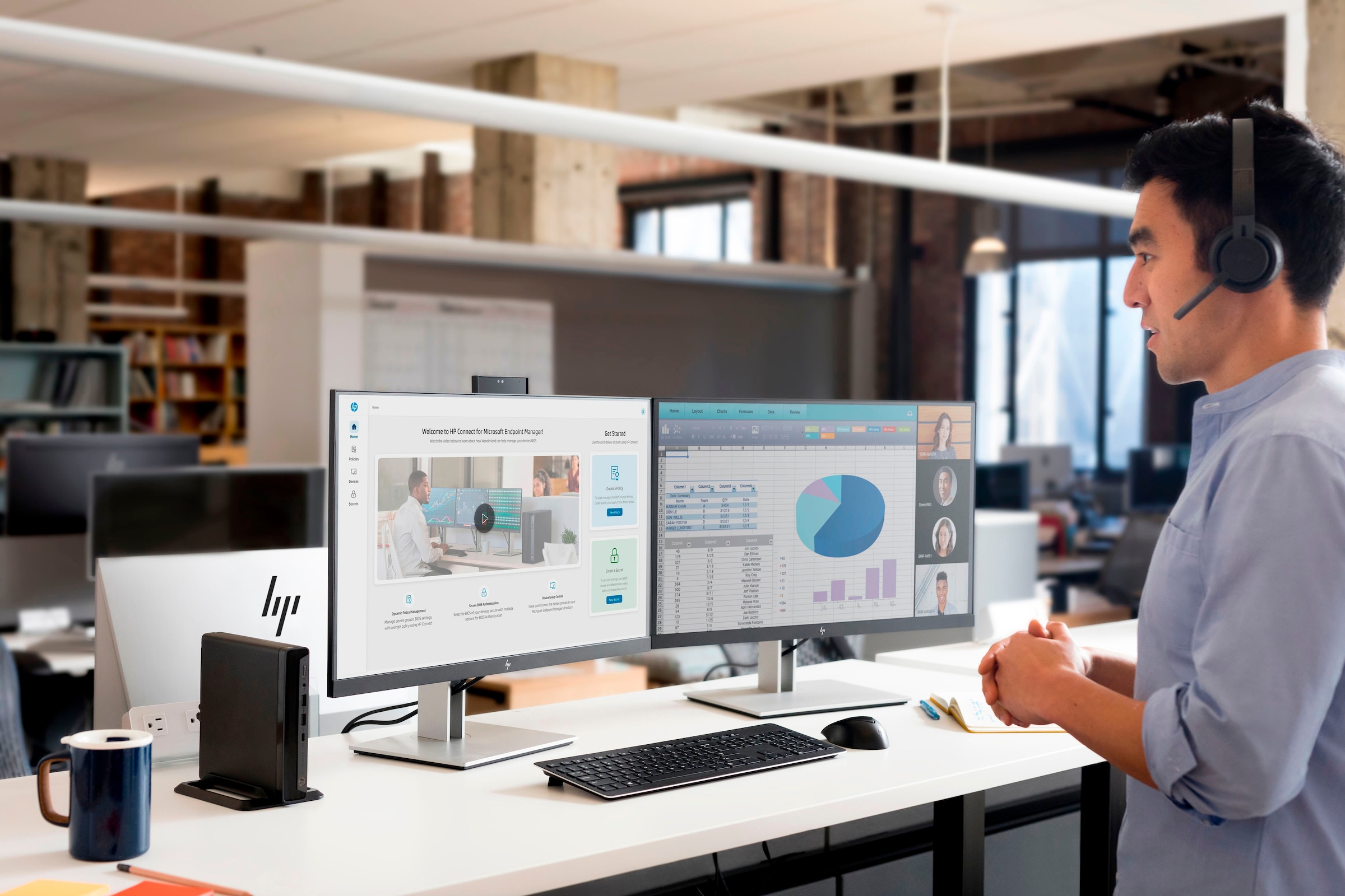 HP LED-Monitor »E27d G4«, 69 cm/27 Zoll, 2560 x 1440 px, QHD, 5 ms Reaktionszeit, 75 Hz