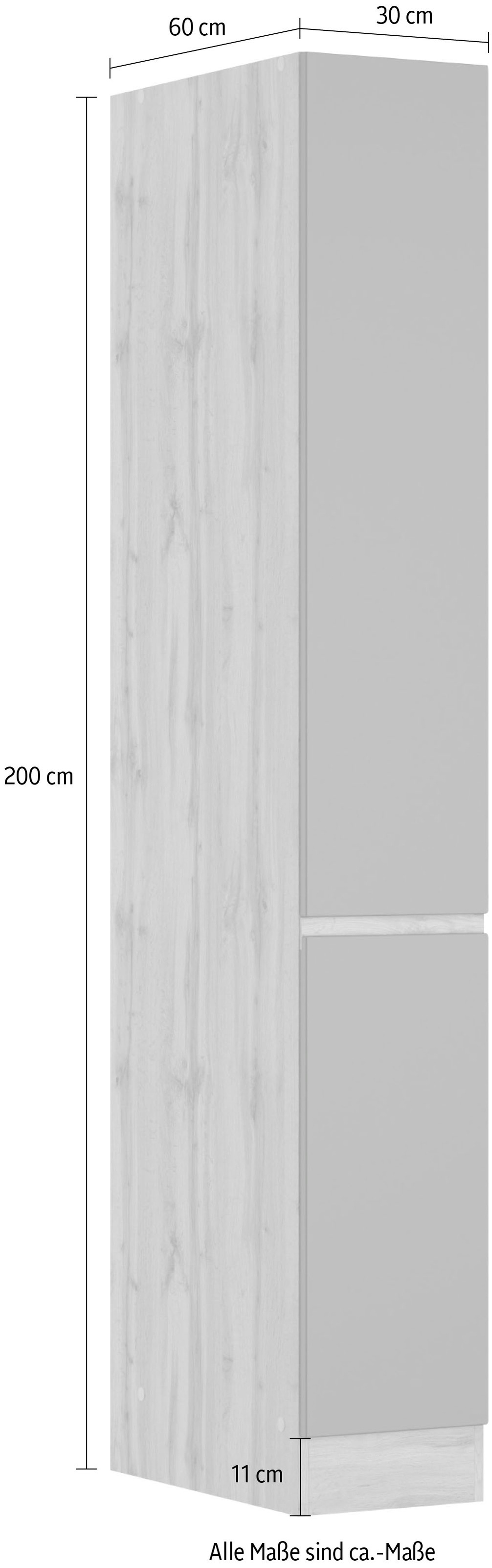 KOCHSTATION Apothekerschrank »KS-Riesa«, Breite 30 cm, MDF-Fronten