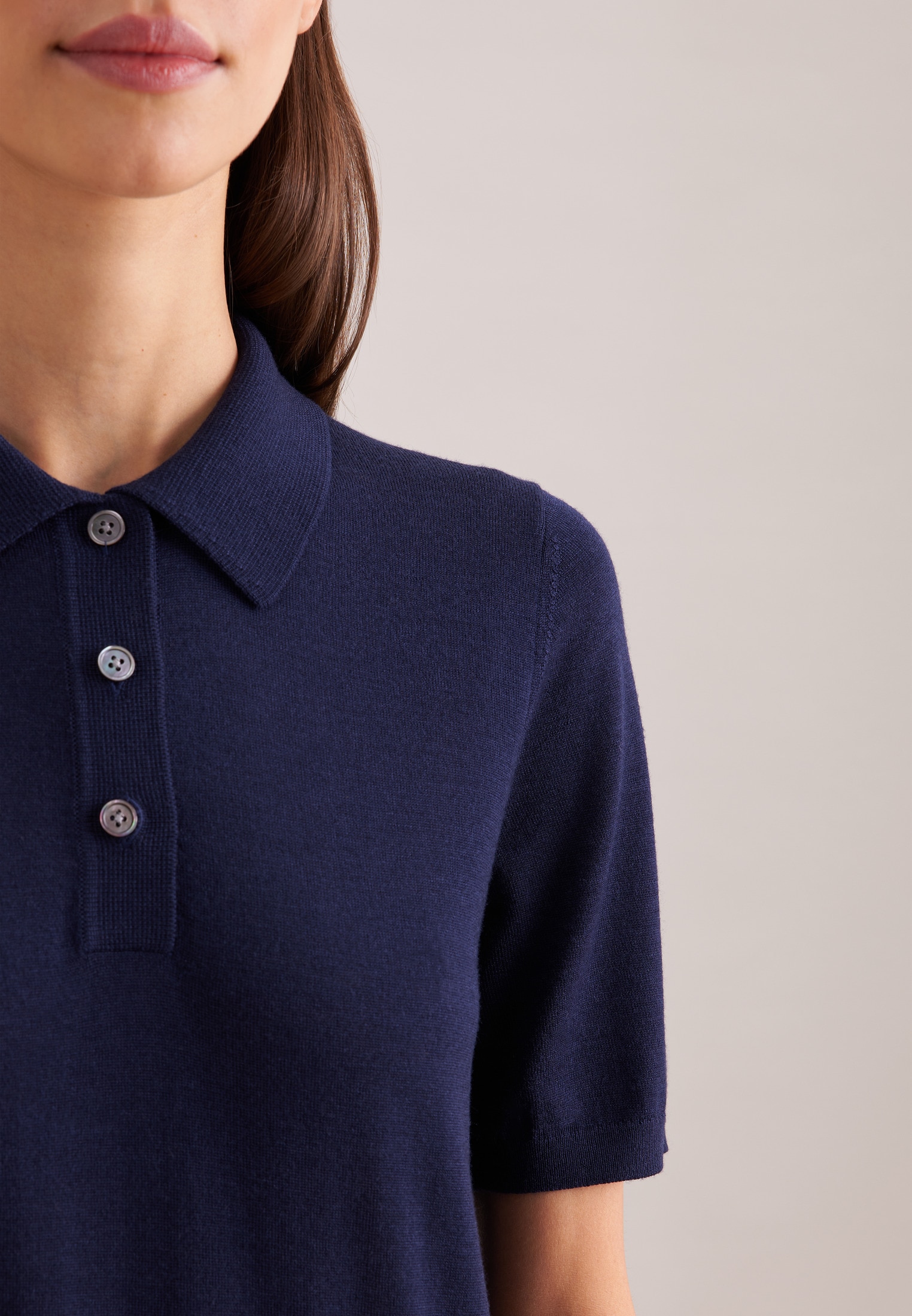 seidensticker Strickpullover Polo Uni
