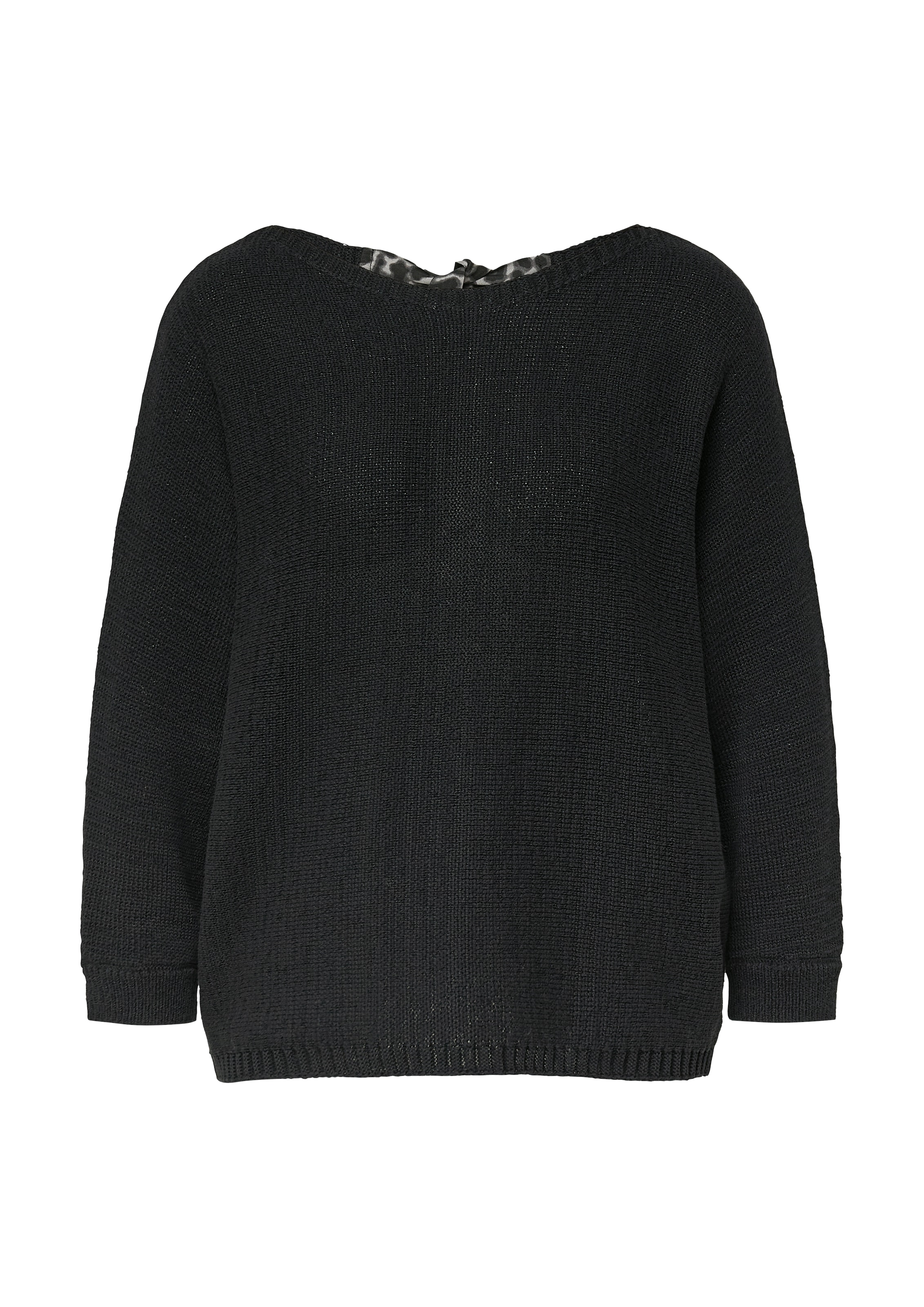 Comma Strickpullover, mit Leo-Schleifendetail
