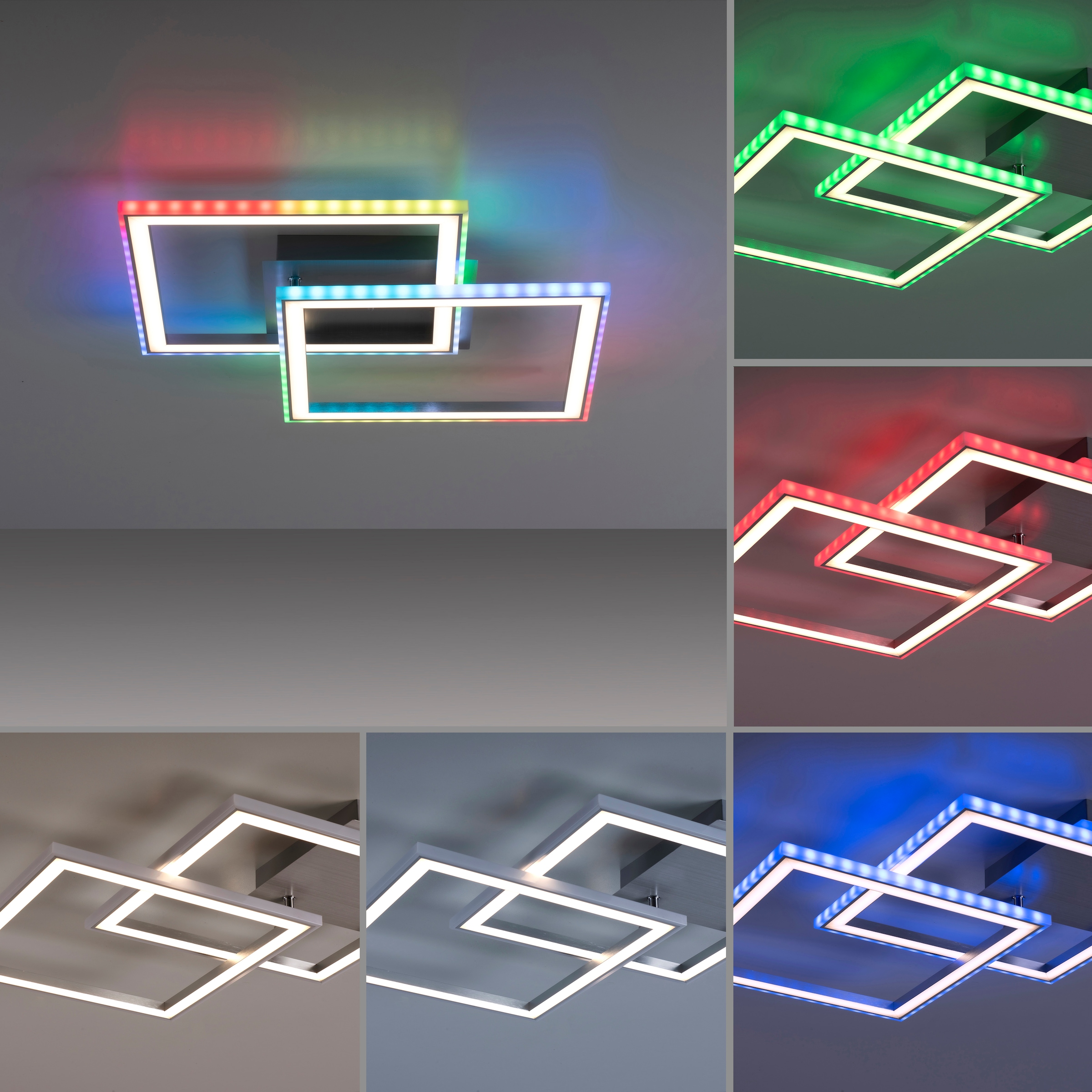 LED, Jahren Fernbedienung, kaufen XXL RGB-Rainbow, Infrarot inkl., 3 über | »FELIX60«, Leuchten mit - Deckenleuchte 2 flammig-flammig, CCT Garantie dimmbar Direkt online