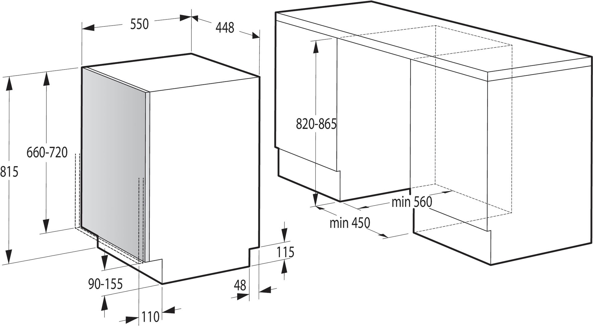 GORENJE vollintegrierbarer Geschirrspüler »GV 583C10«, 10 Maßgedecke, TotalDry autom. Türöffnung