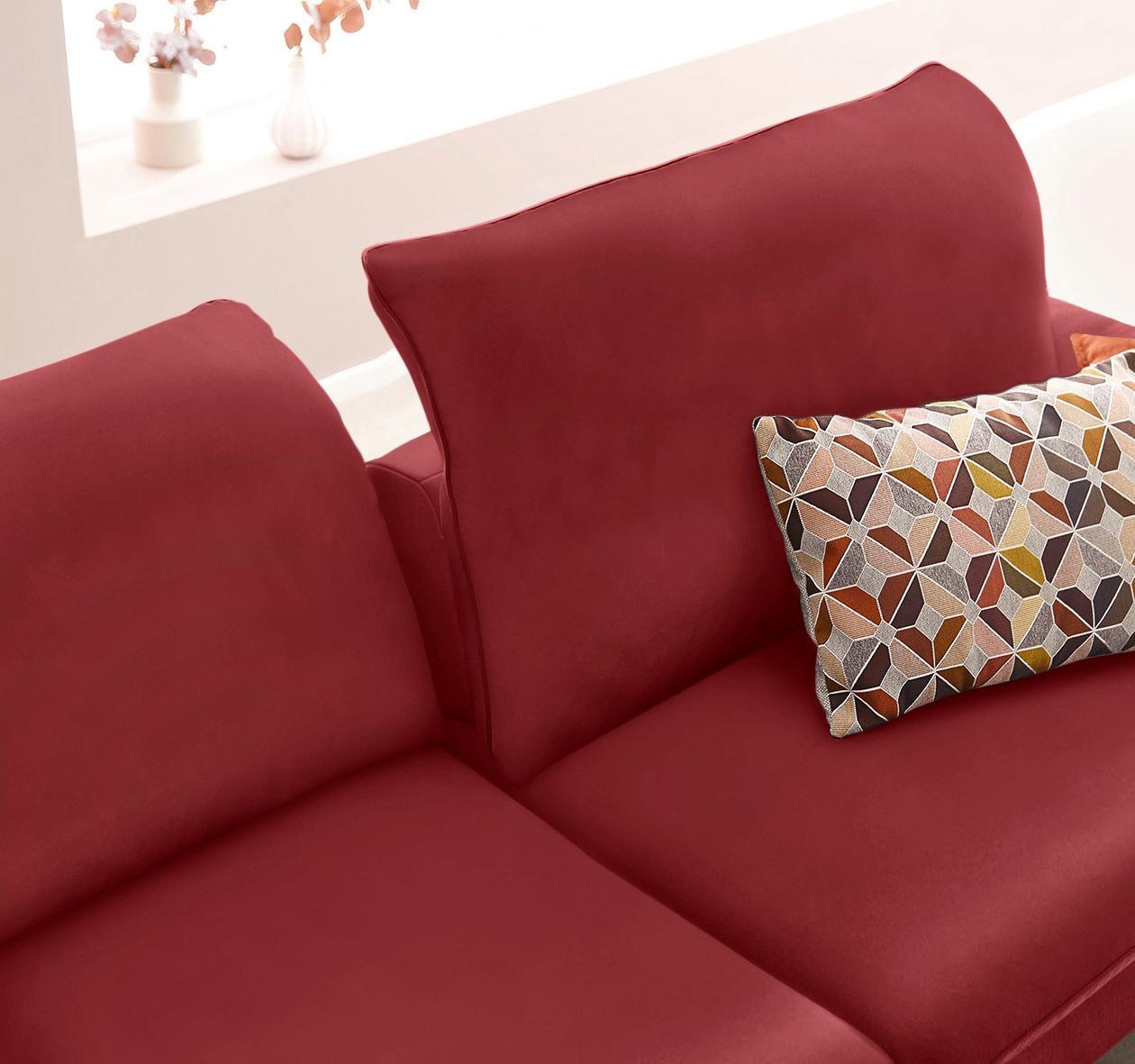 W.SCHILLIG Ecksofa »enjoy&MORE, Designsofa, elegant und bequem, L-Form«, mit Sitztiefenverstellung, Füße Chrom glänzend, Breite 294 cm
