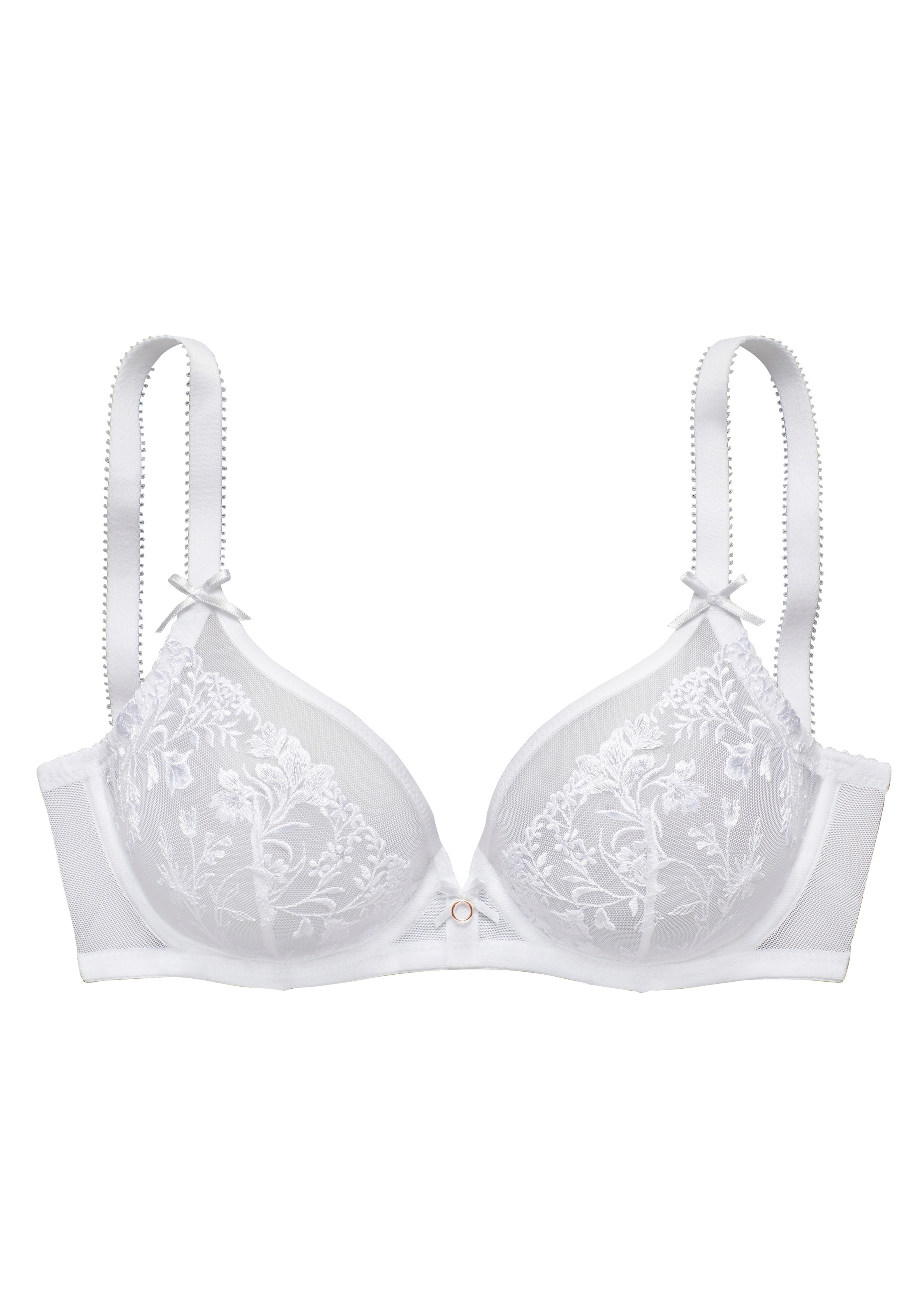 LASCANA Bügel-BH, mit zarter Blumenstickerei und filigranen Accessoires, sexy Dessous