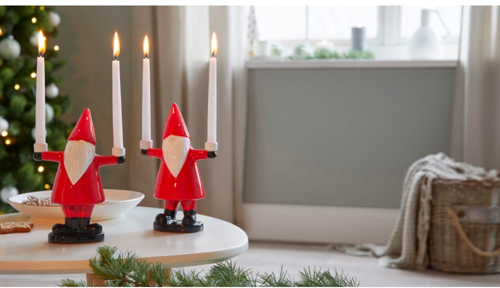 Schneider Kerzenhalter »Weihnachtsdeko rot«, (Set, 2 St.),  Weihnachtsmänner, für Christbaumkerzen auf Rechnung bestellen | Kerzenständer