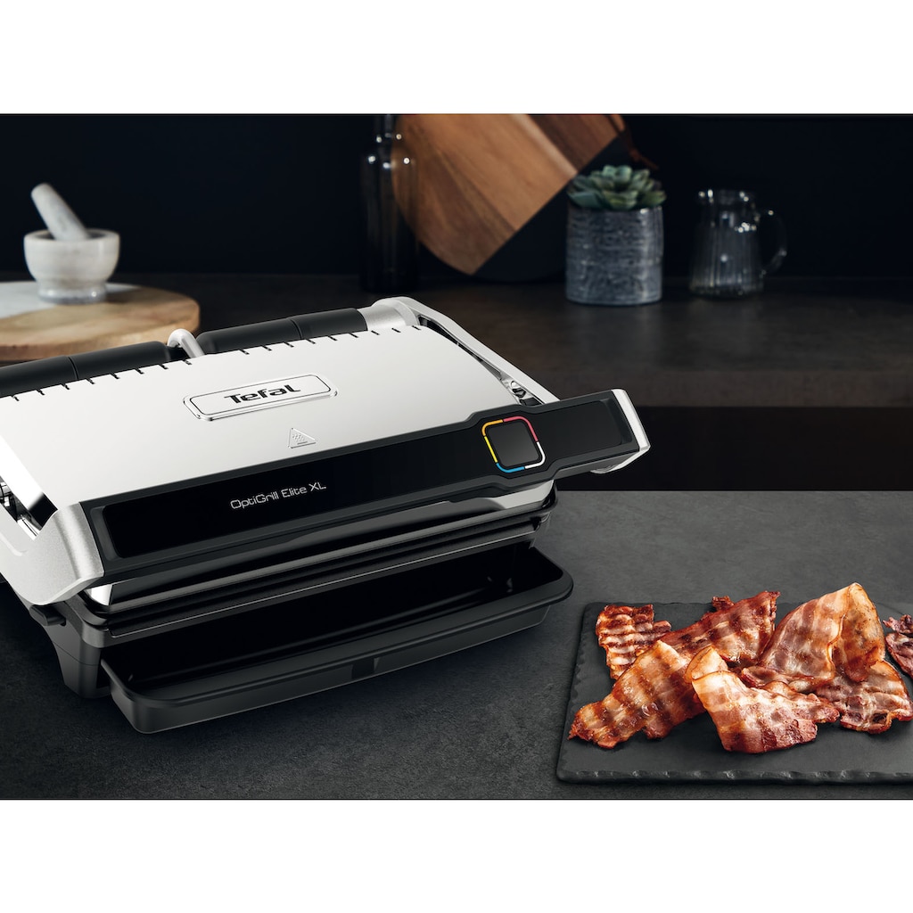 Tefal Kontaktgrill »GC760D Optigrill Elite XL«, 2200 W, Countdown zum perfekten Ergebnis, extra Grillboost für Grillstreifen