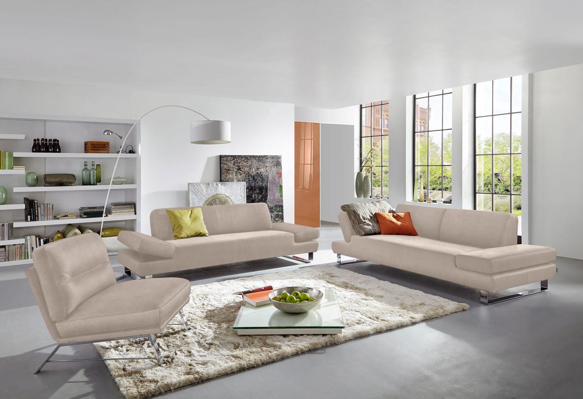 W.SCHILLIG 3-Sitzer »taboo Designsofa mit hohem Sitzkomfort«, mit Übertiefe, inklusive Armlehnenverstellung