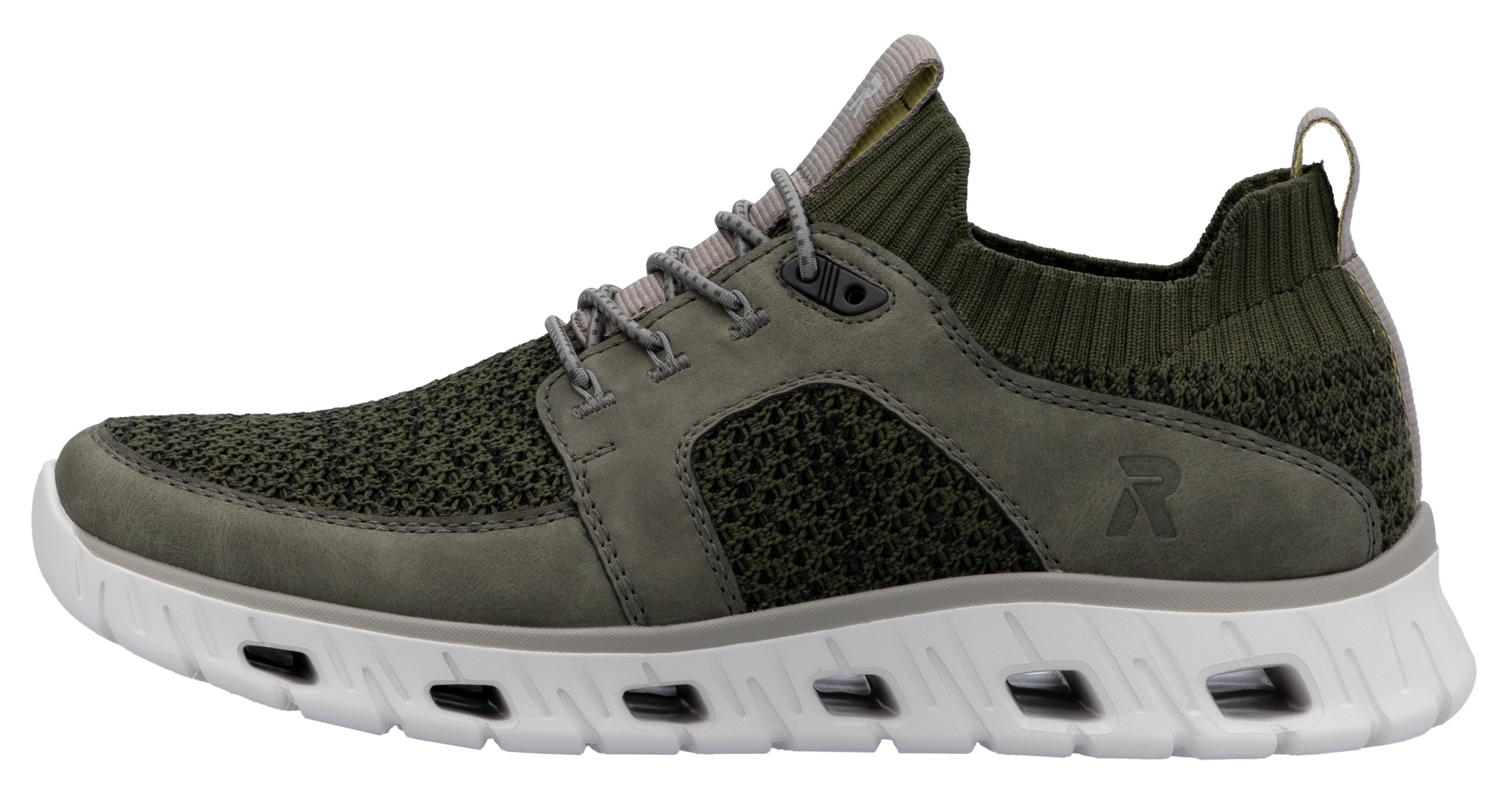RIEKER Sport Slip-On Sneaker, Halbschuh, Freizeitschuh, Slipper mit modischer Laufsohle