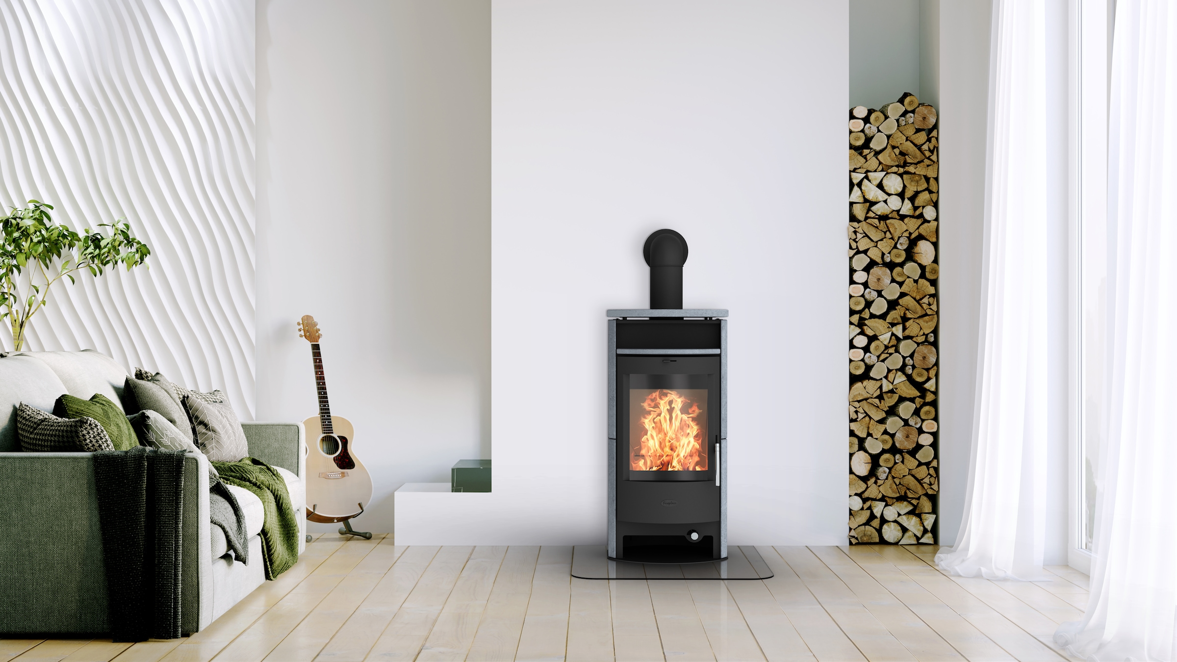 Fireplace Kaminofen »Heathus Parma Speckstein« Tee- und Holzfach