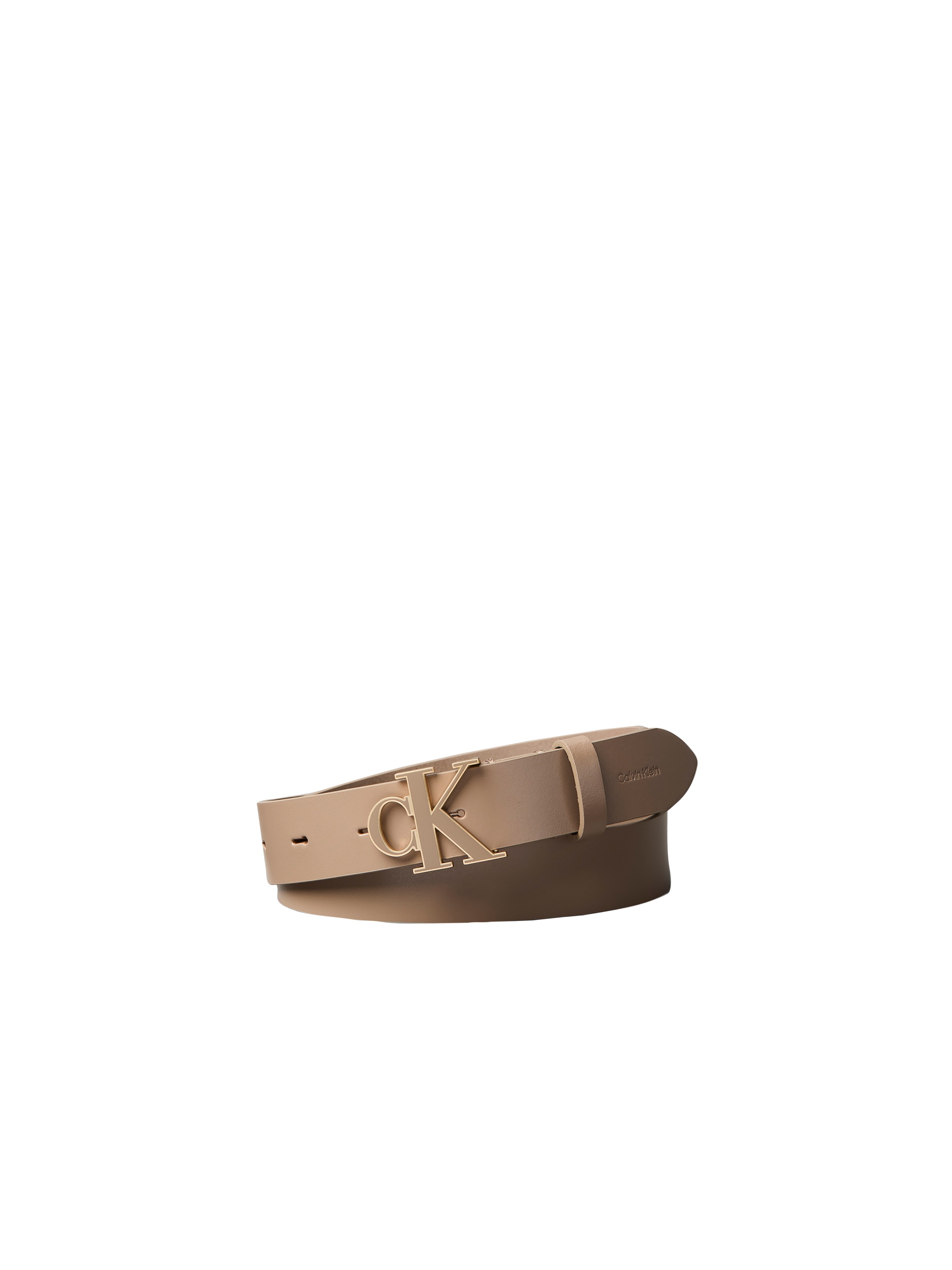 Calvin Klein Ledergürtel »ROUND CK BUCKLE 30MM BELT INLAY« Größenverstellbar mit Metallschließe