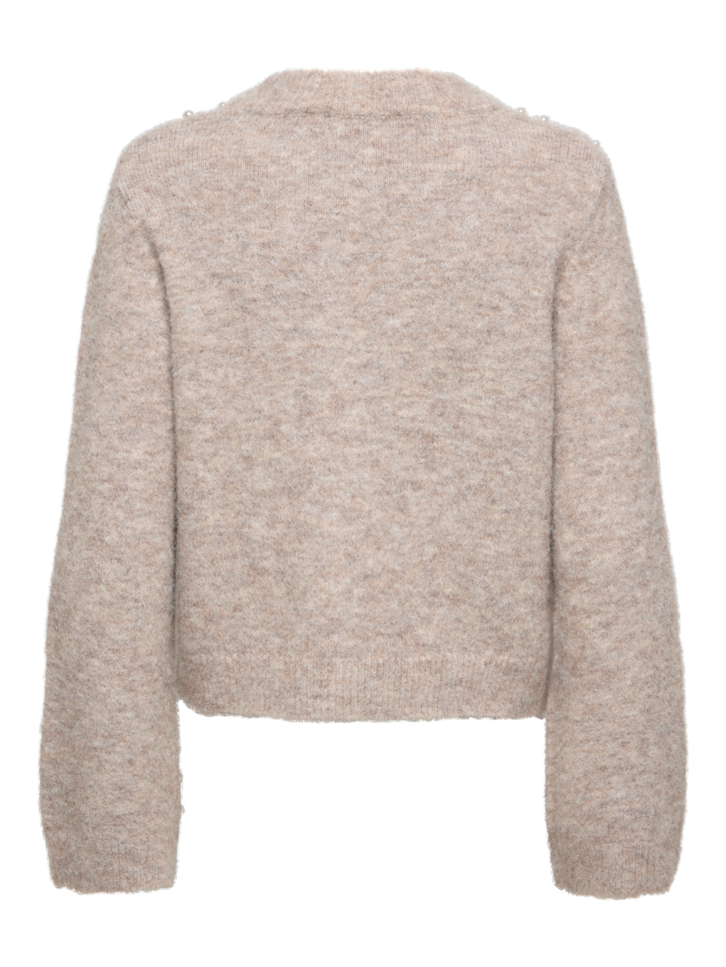 ONLY Strickjacke »ONLMIGGIE LS O-NECK PEARL CARDIGA EX KNT« Materialmix, regular fit