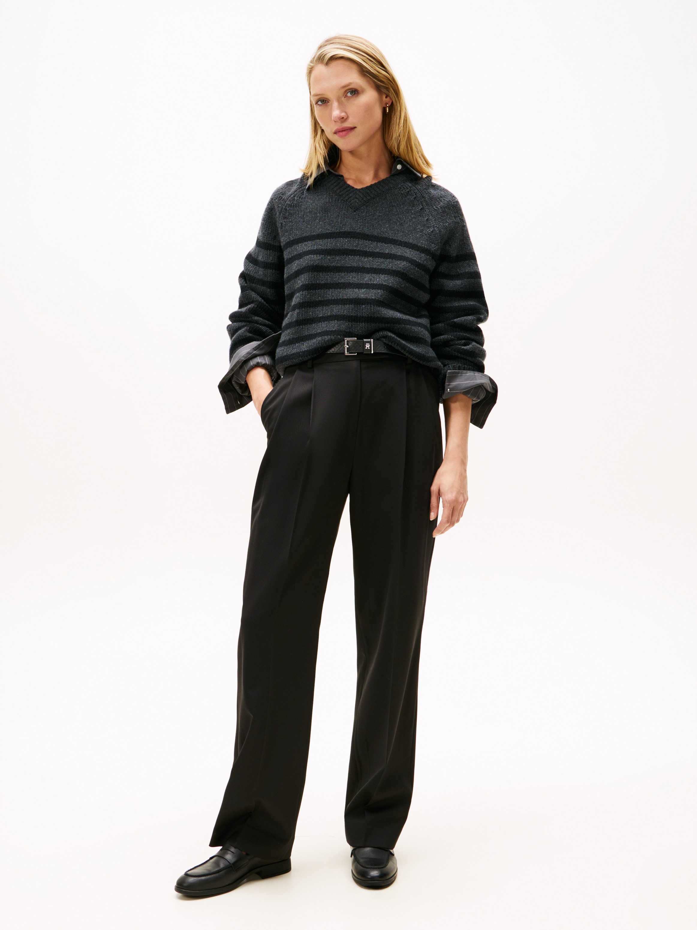 Tommy Hilfiger Anzughose »TIMELESS WOOL RLXD STRT PANT«  mit Wolle