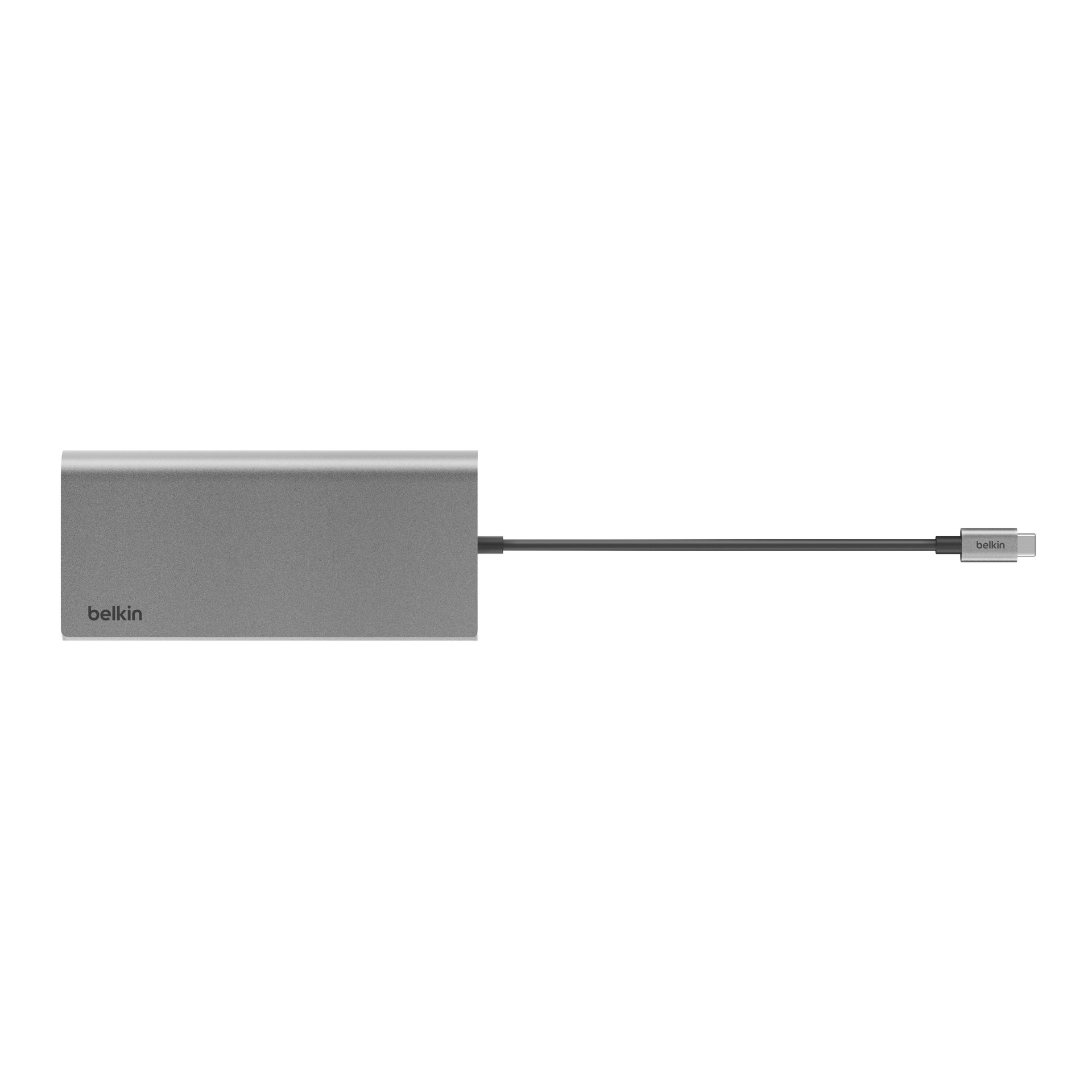 Belkin Laptop-Dockingstation »Connect Universal USB-C-8-in-1-Core-Hub für zwei Bildschirme«, (1 St.), unterstützt 2 UHD Monitore, 4K/60 Hz und 4K/30 Hz