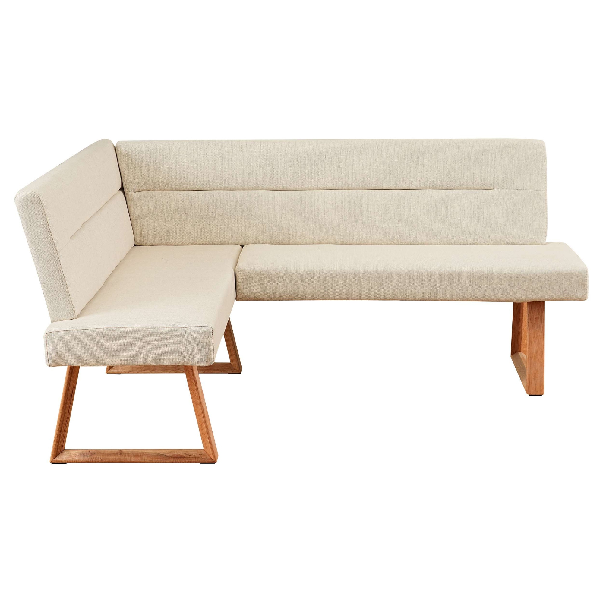 OTTO home Eckbank »Emilia« Beine aus massiver Eiche, pflegeleichtem Webstoff Bezug, Breite 190 cm