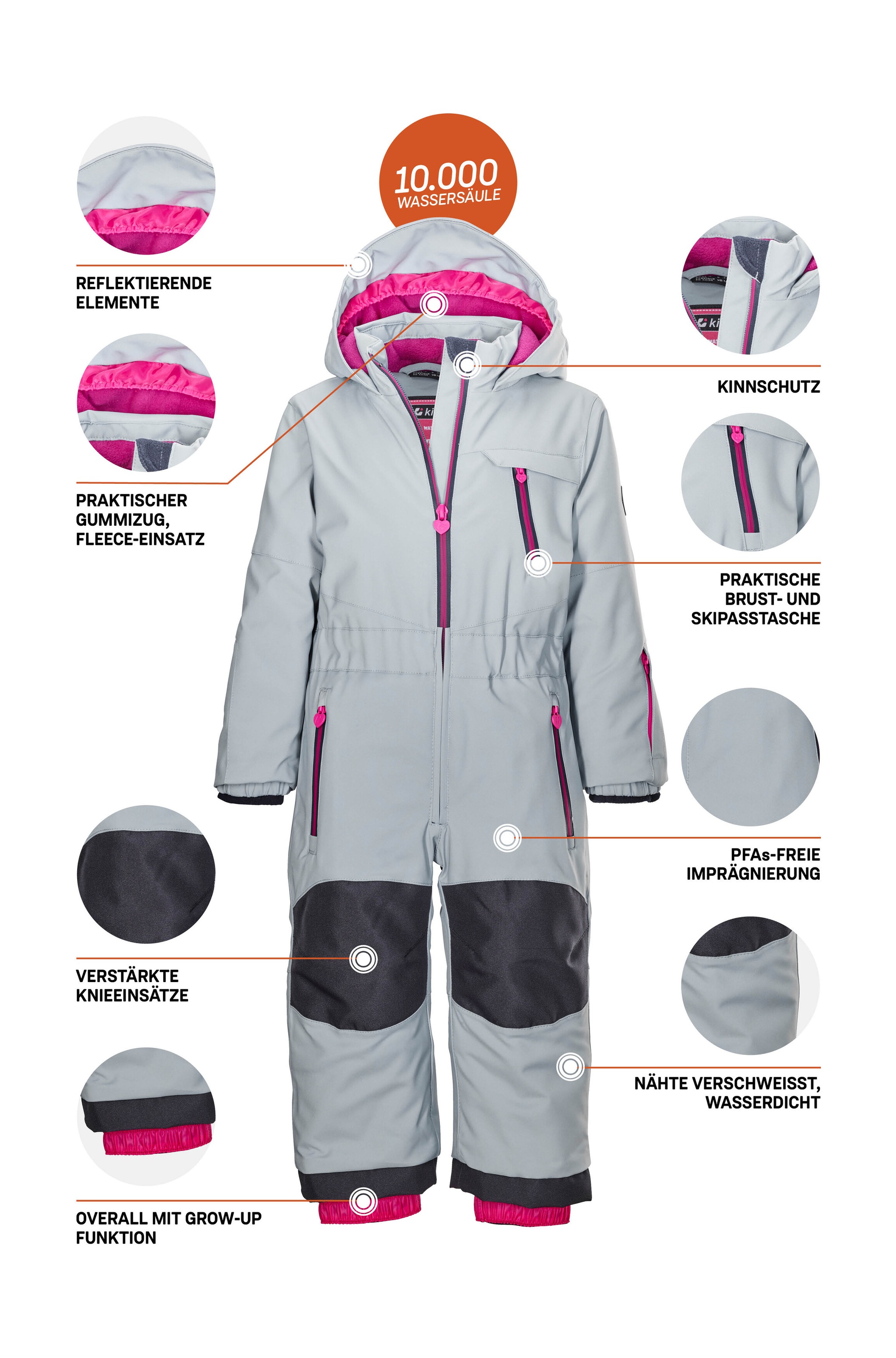 Killtec Skianzug »KW 102 MNS ONPC«, Skioverall: wind-u wasserdicht, Fleecefutter, verlängerbar